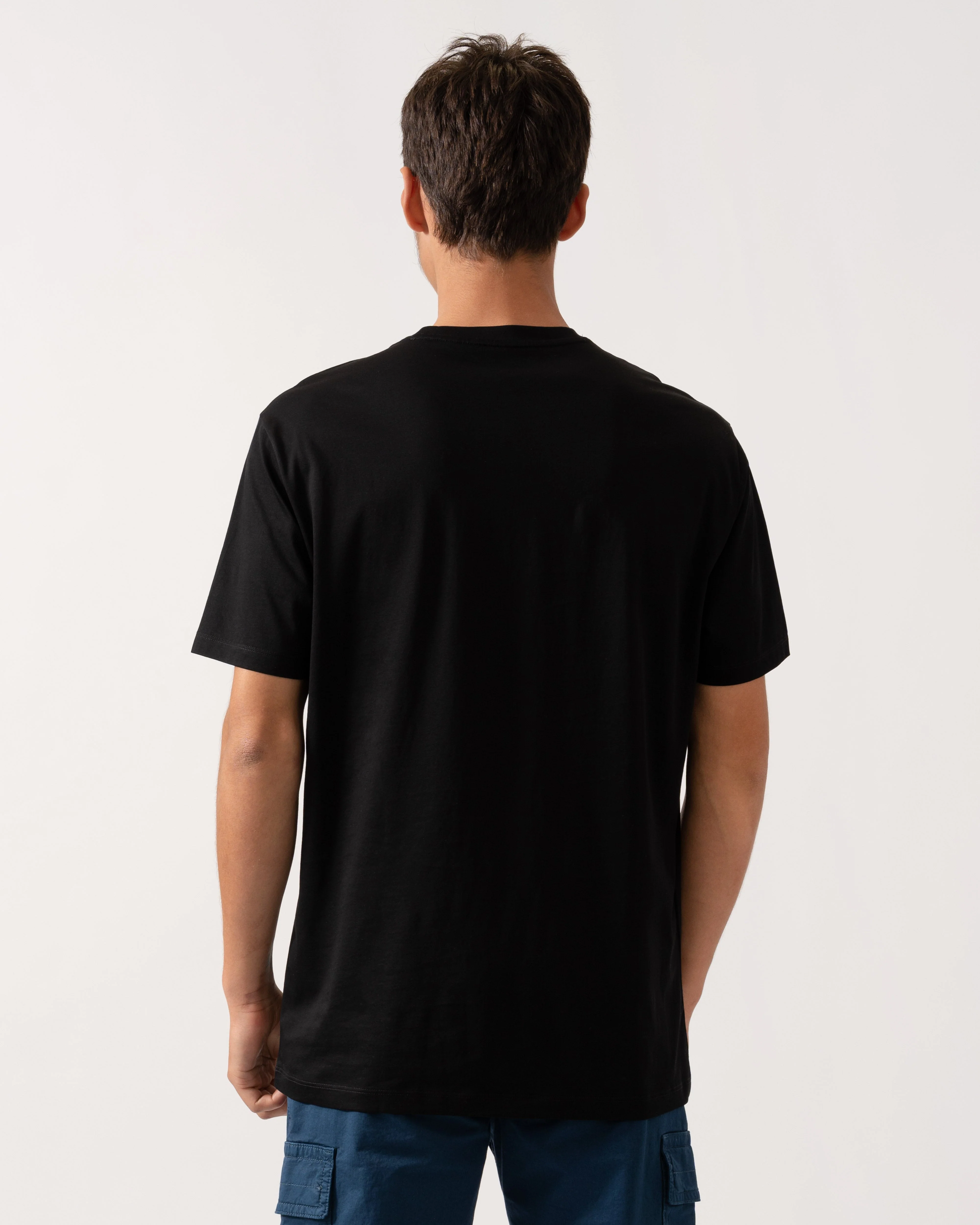 Armani Exchange Mens Regular Fit Mercerised Cotton T-Shirt - Black UC001 - Image 4