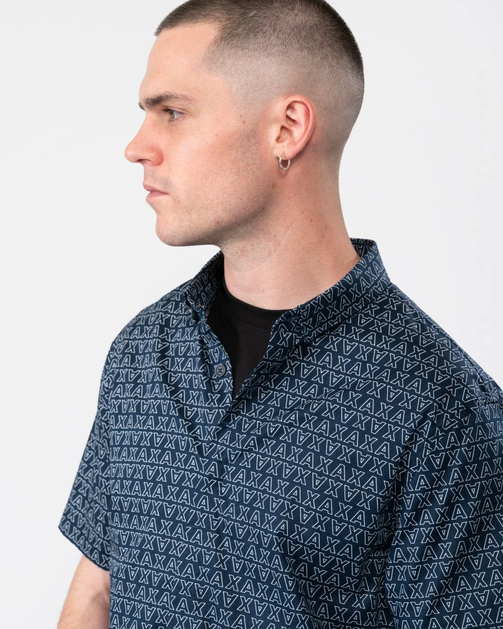 Armani Exchange Mens Short Sleeve AOP Shirt - Image 2