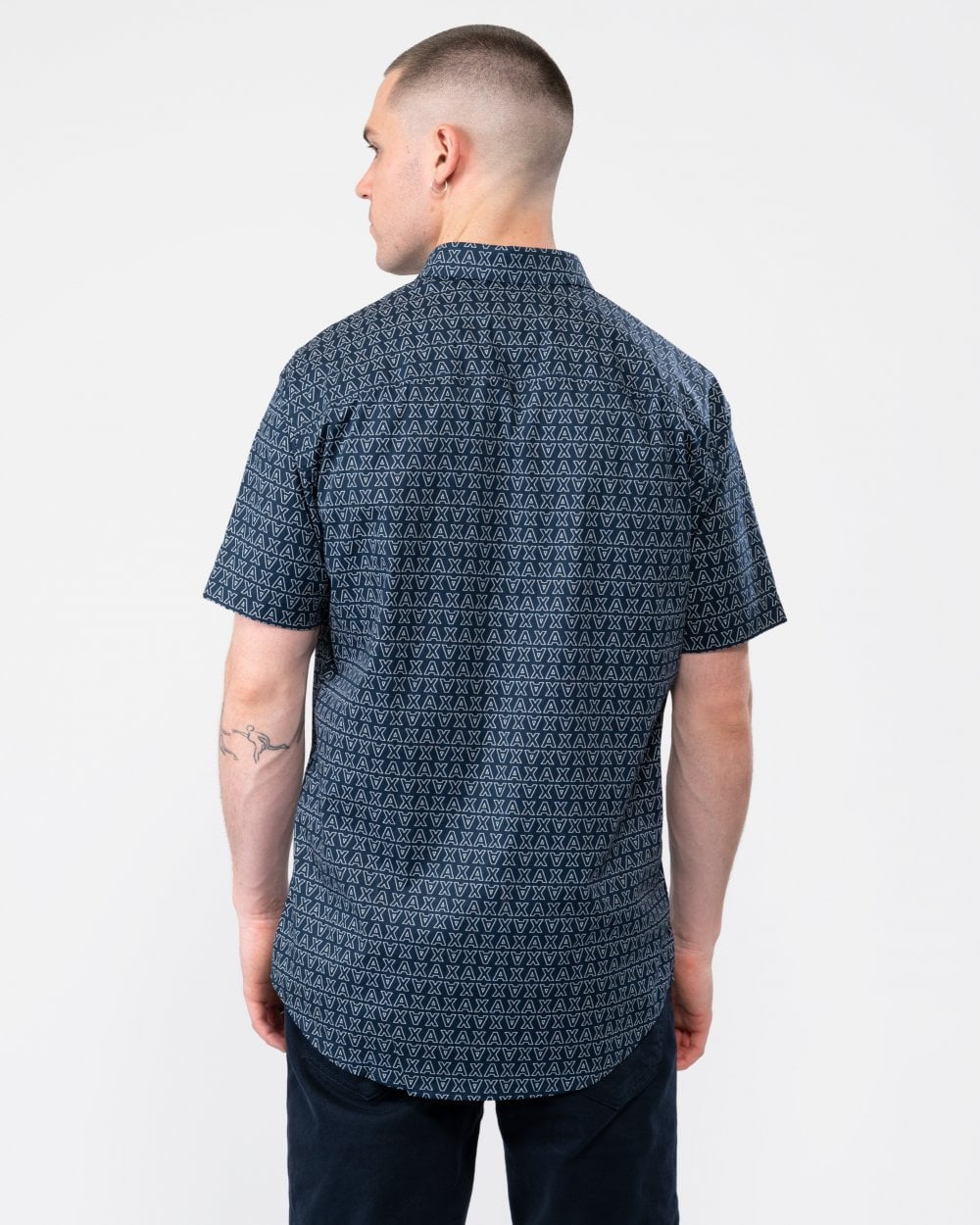 Armani Exchange Mens Short Sleeve AOP Shirt - Image 4