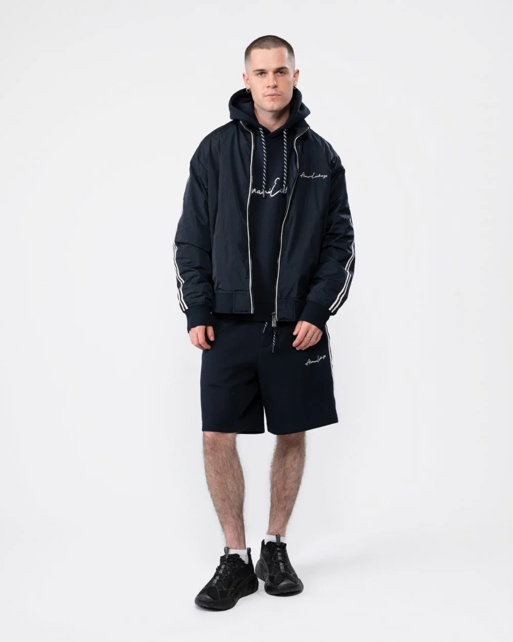 Armani Exchange Mens Signature Bomber - Image 3