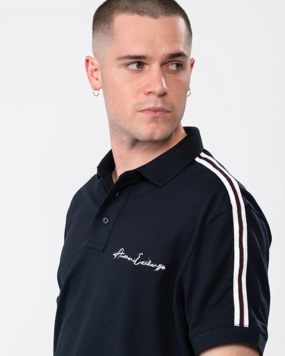 Armani Exchange Mens Signature Polo - Image 2