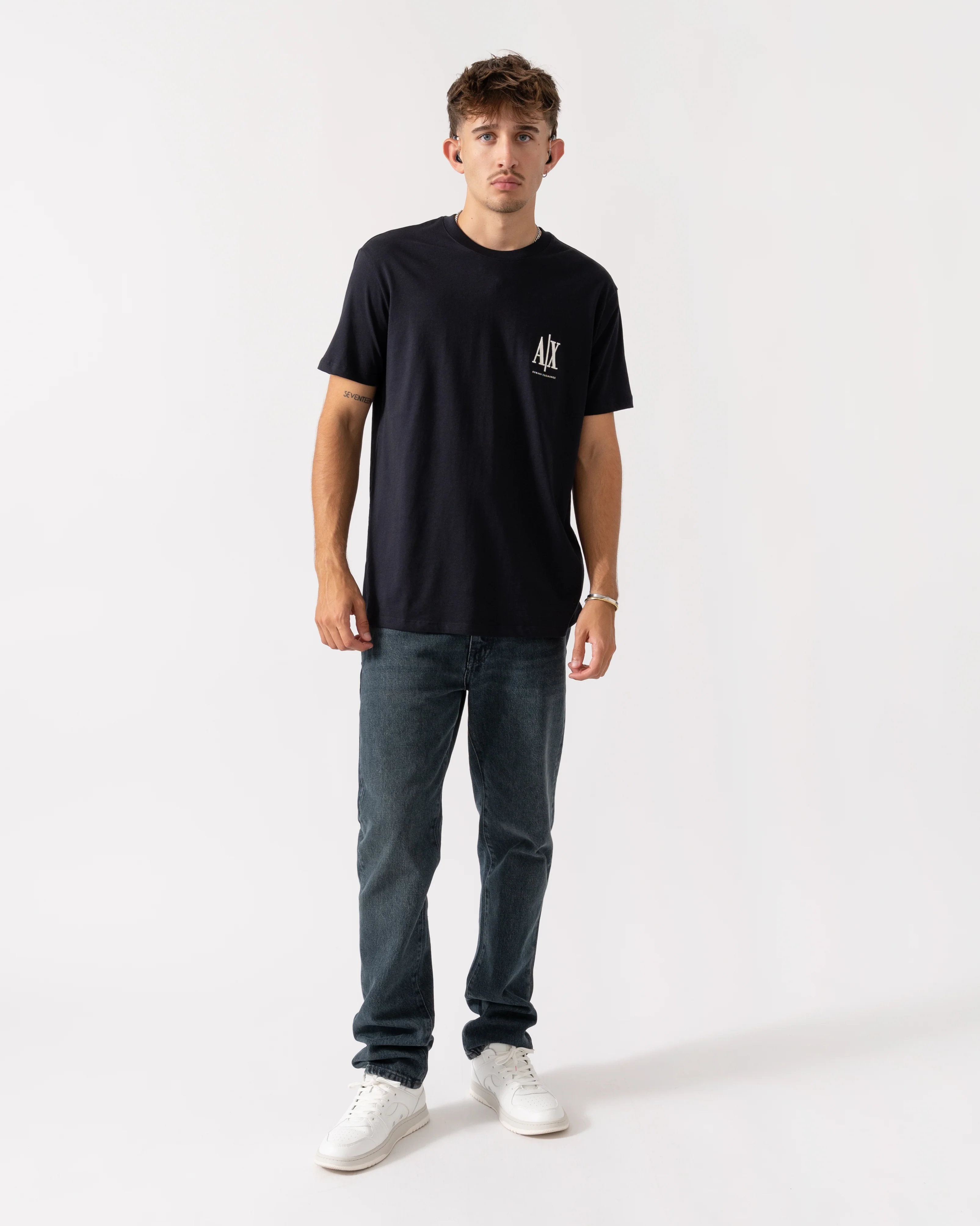 Armani Exchange Mens T-Shirt XM000365-AF12308 - Deep Navy UB101 - Image 4