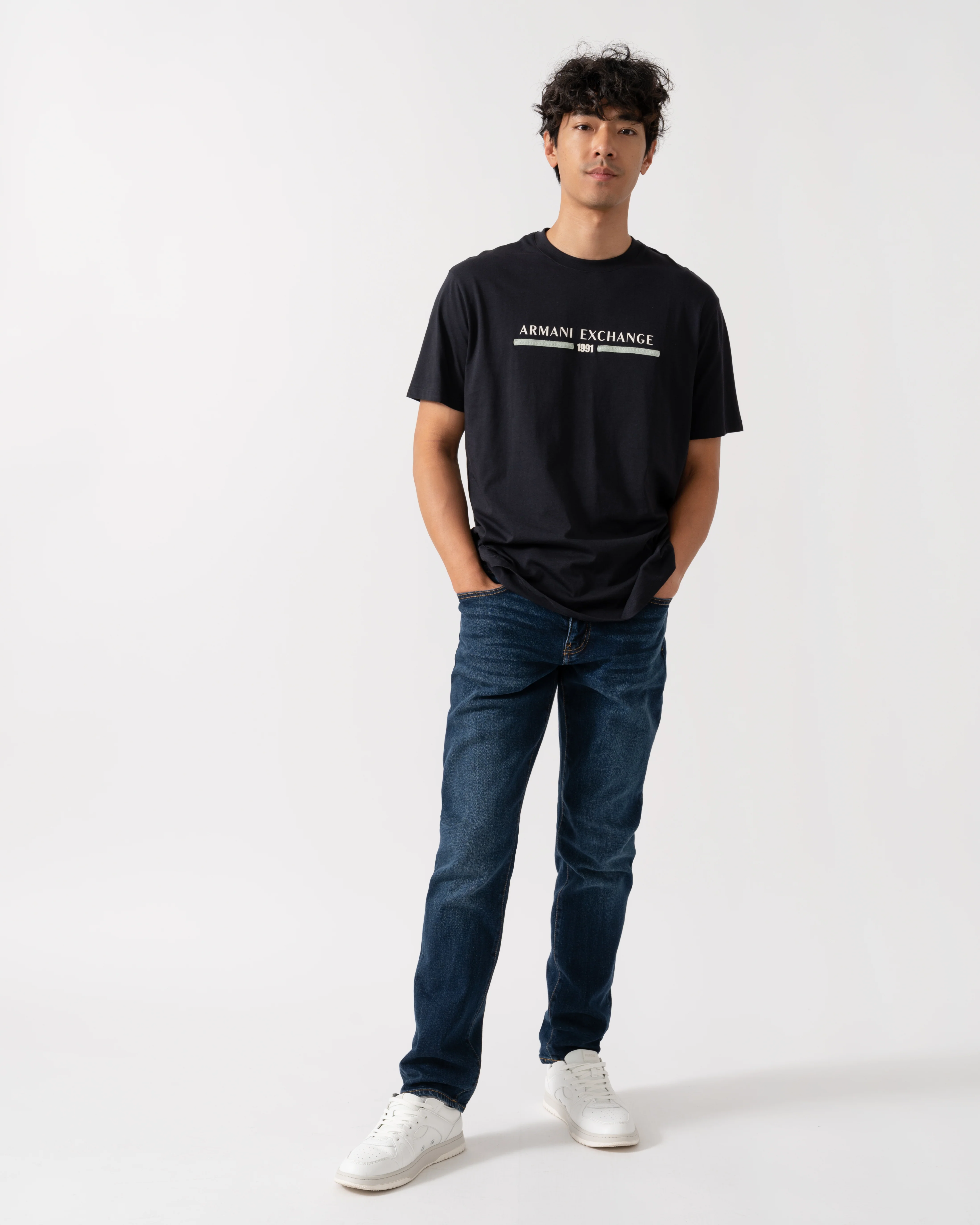 Armani Exchange Mens T-Shirt XM001074-AF10356 - Deep Navy UB101 - Image 3