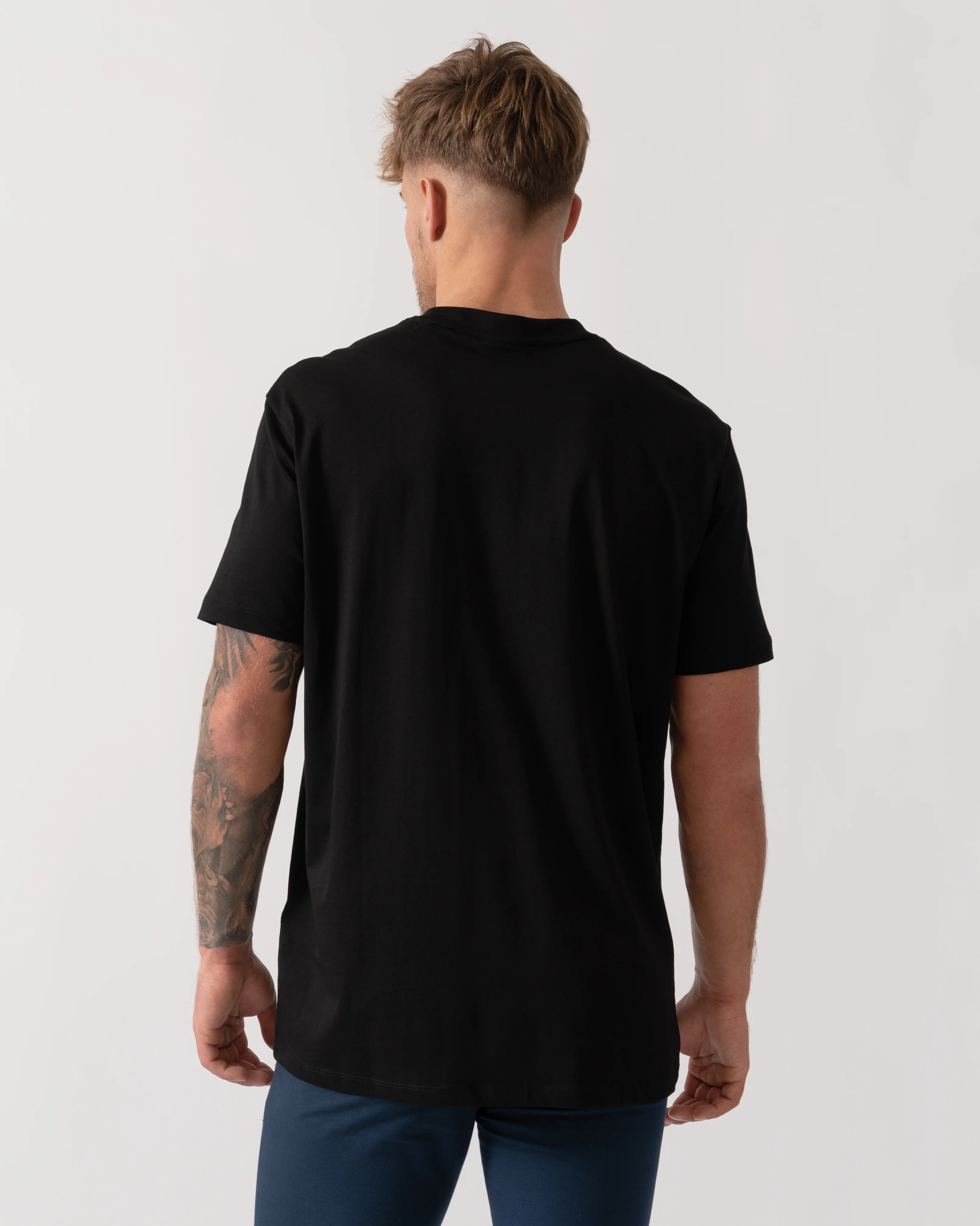 Armani Exchange Tonal City Logo T-Shirt - Black/White MC09E - Image 4