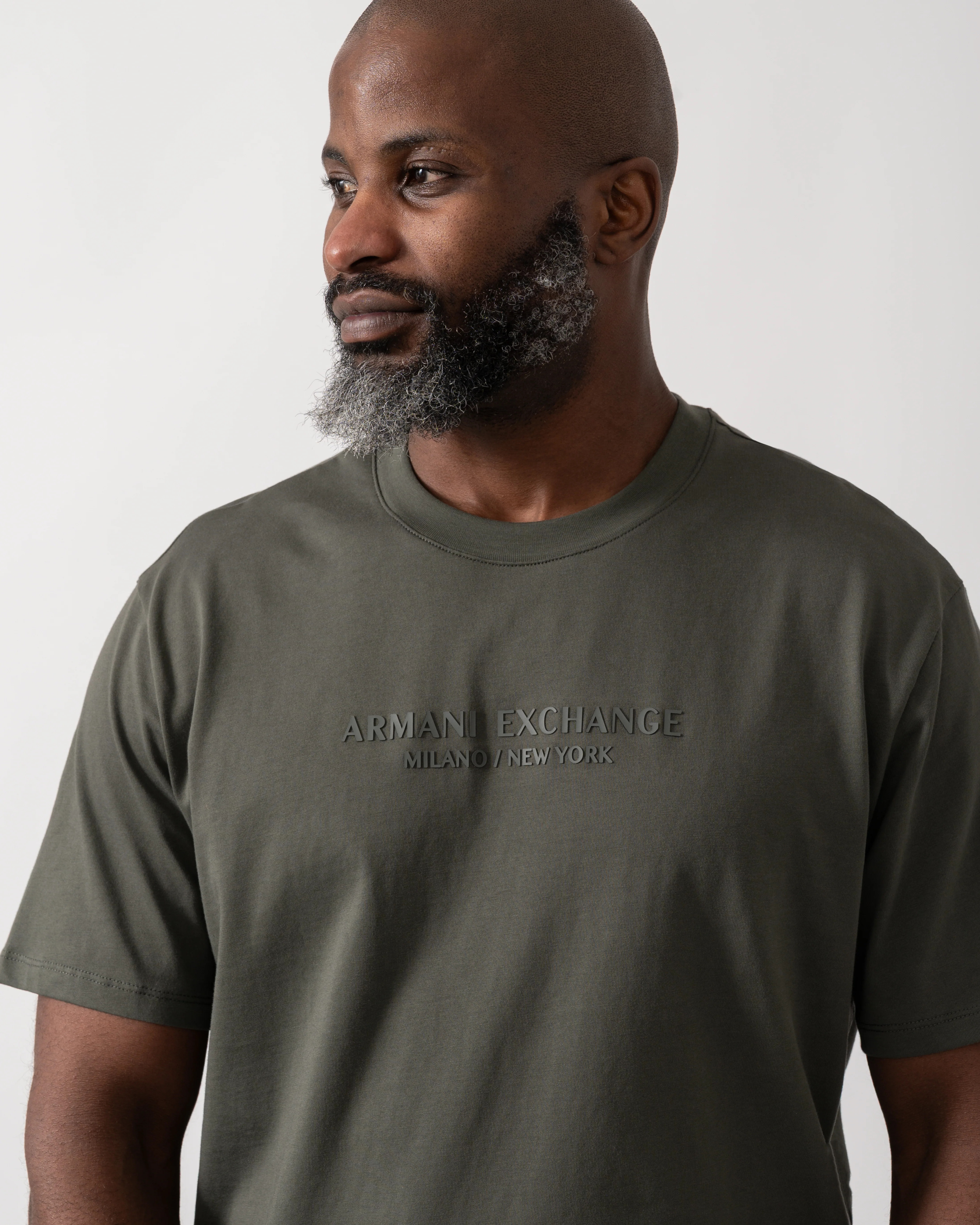 Armani Exchange Mens T-Shirt with Tonal Milano/New York Logo - Chimera M8317 - Image 2