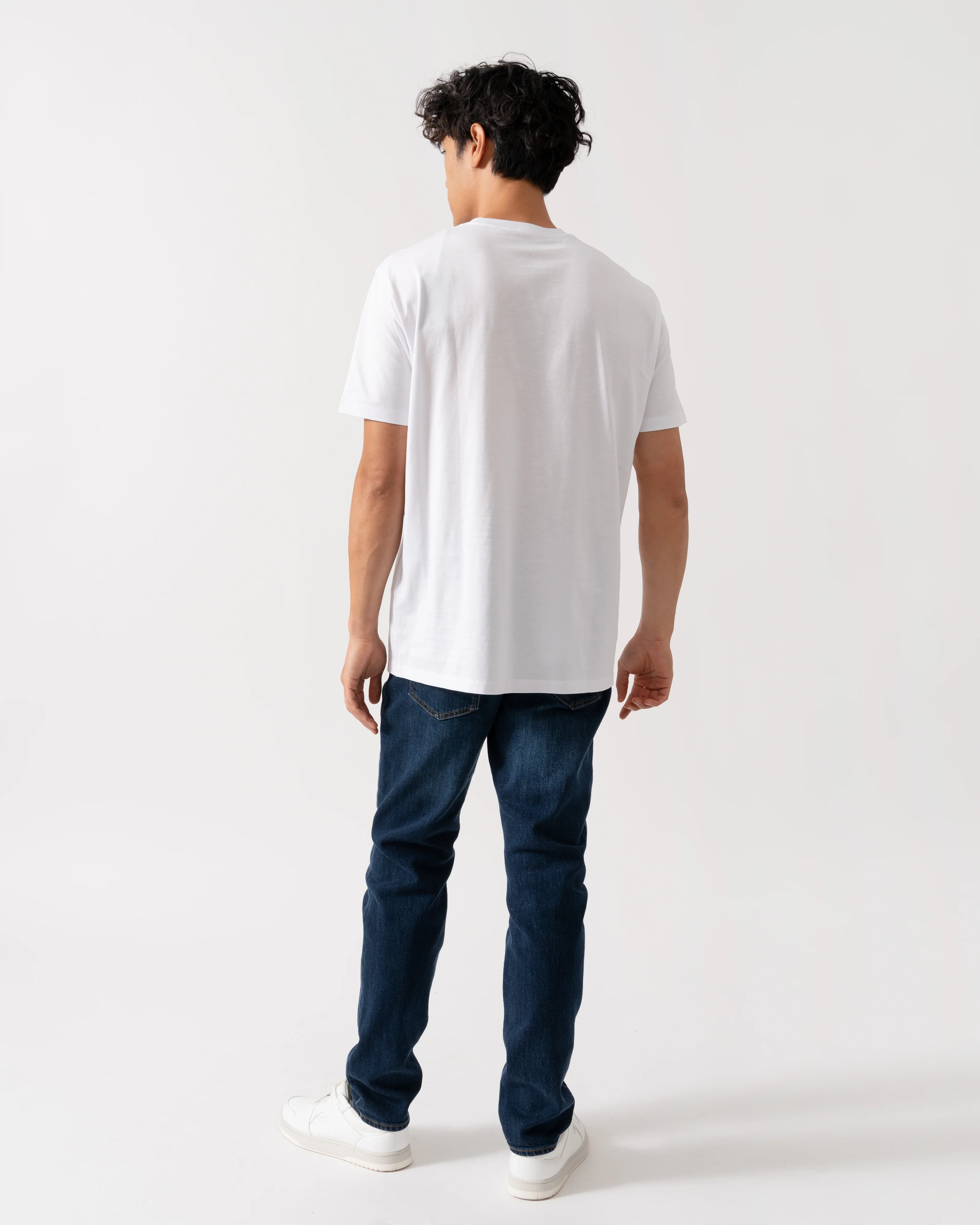 Armani Exchange Mens T-Shirt with Tonal Milano/New York Logo - White U0002 - Image 4