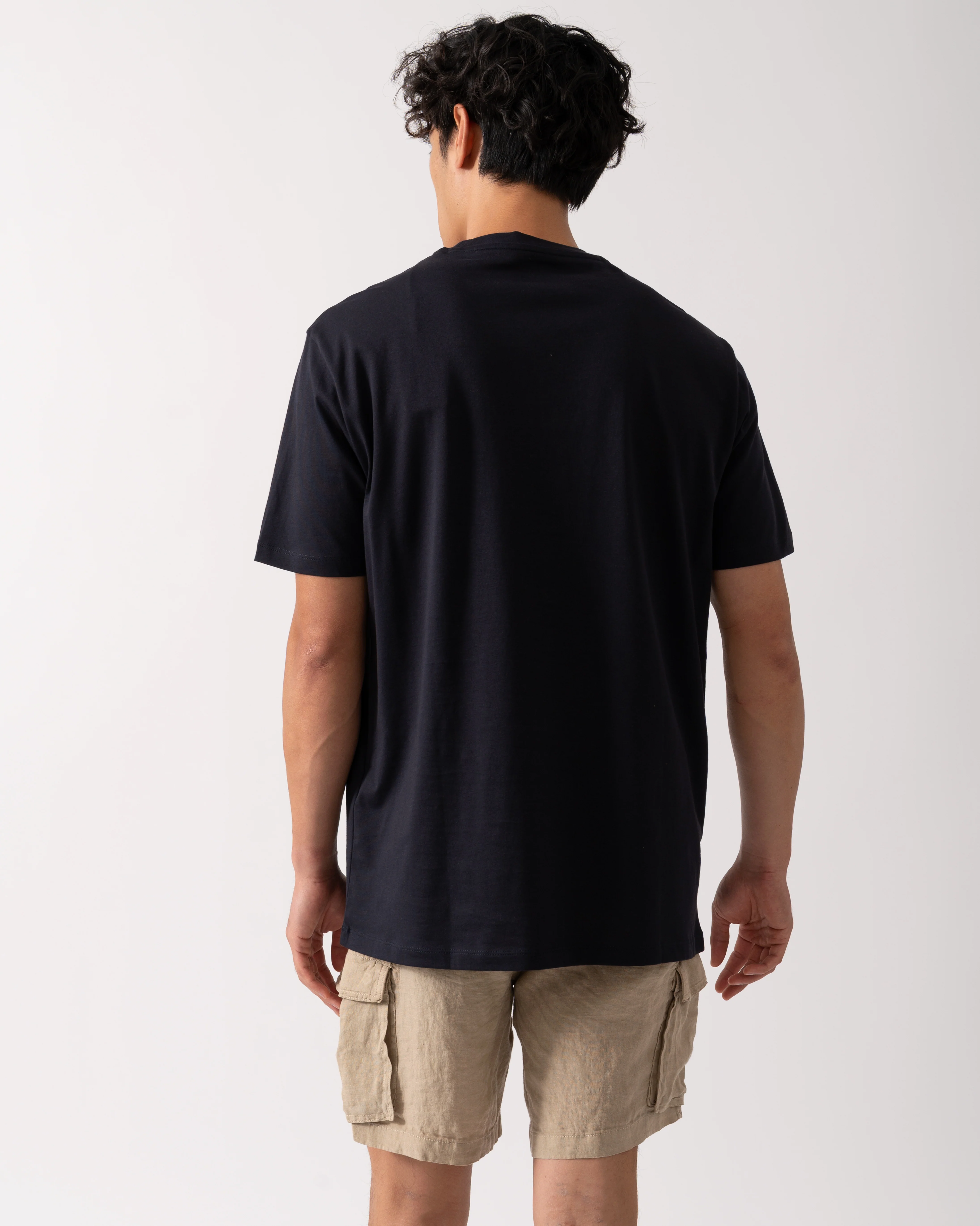 Armani Exchange Mens T-Shirt with Small Milano/New York Logo - Deep Navy UB101 - Image 4