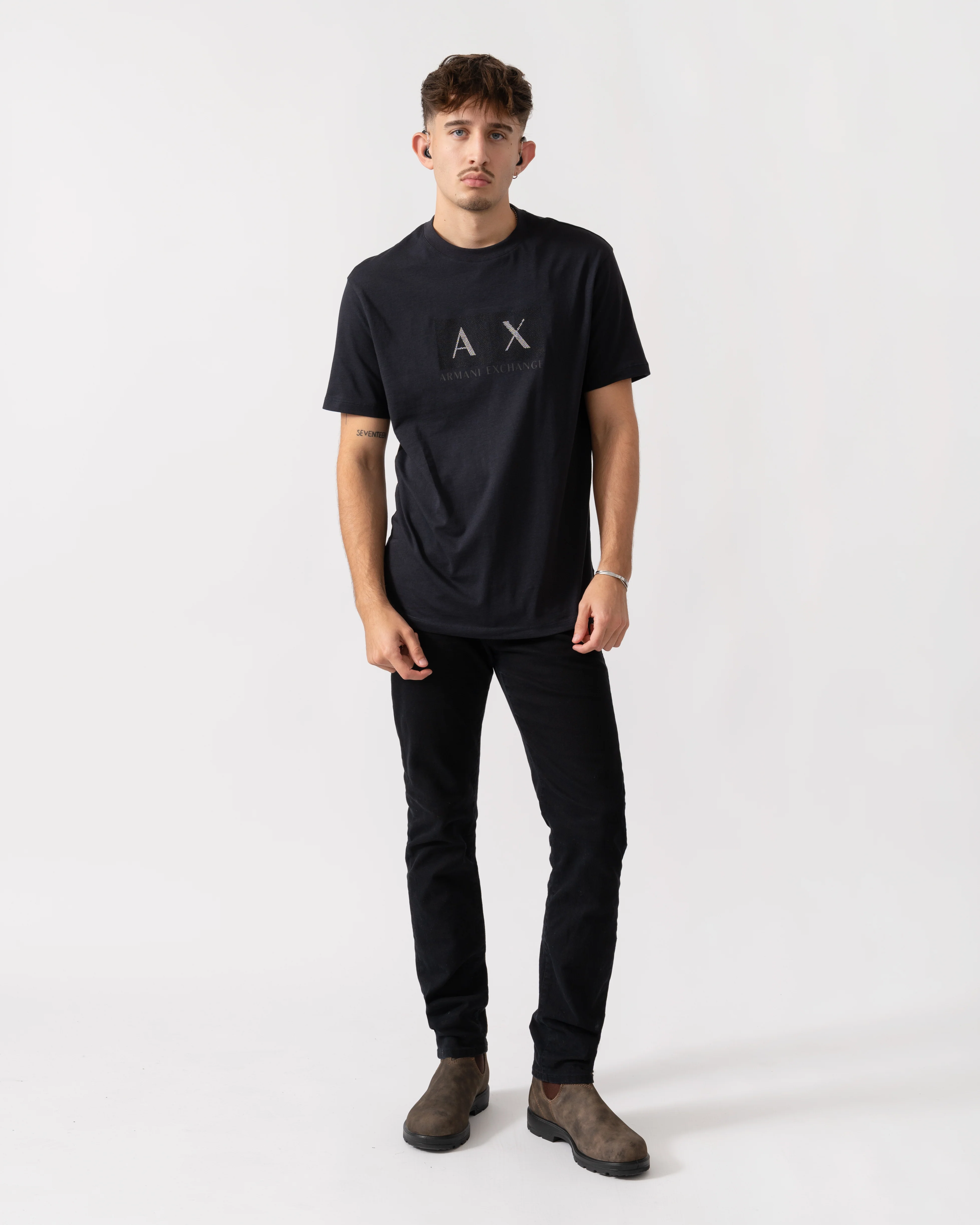 Armani Exchange Mens T-Shirt XM001463-AF10356 - Deep Navy UB101 - Image 2
