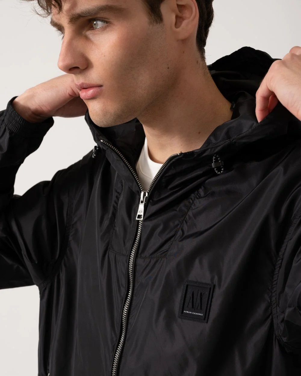 Armani Exchange Mens Windbreaker - Black UC001 - Image 2