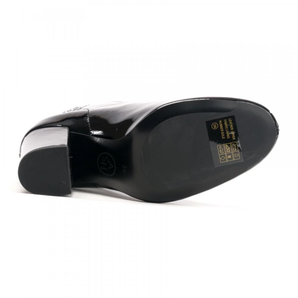 Ash Jasmin Heeled Boots Black Patent Leather - Image 5