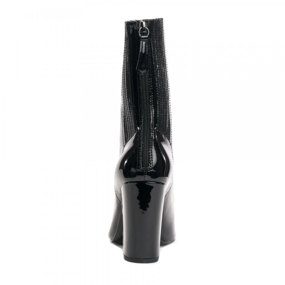 Ash Jasmin Heeled Boots Black Patent Leather - Image 6
