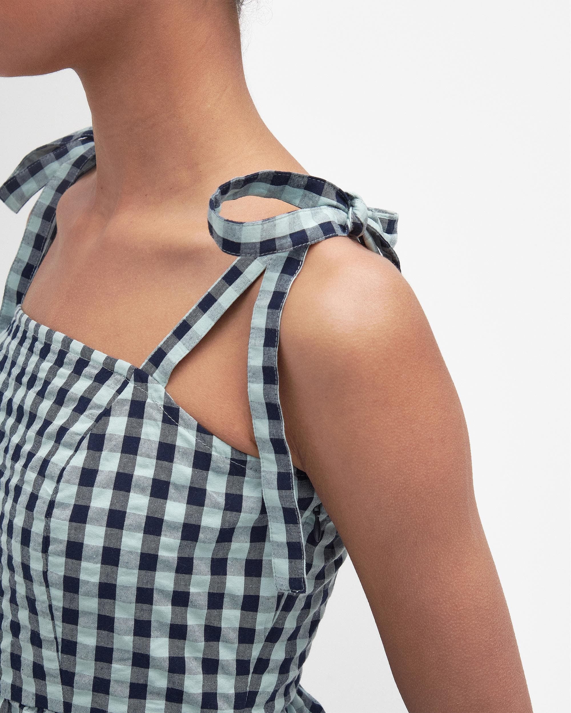 Barbour Abigail Womens Gingham Midi Dress - Image 3