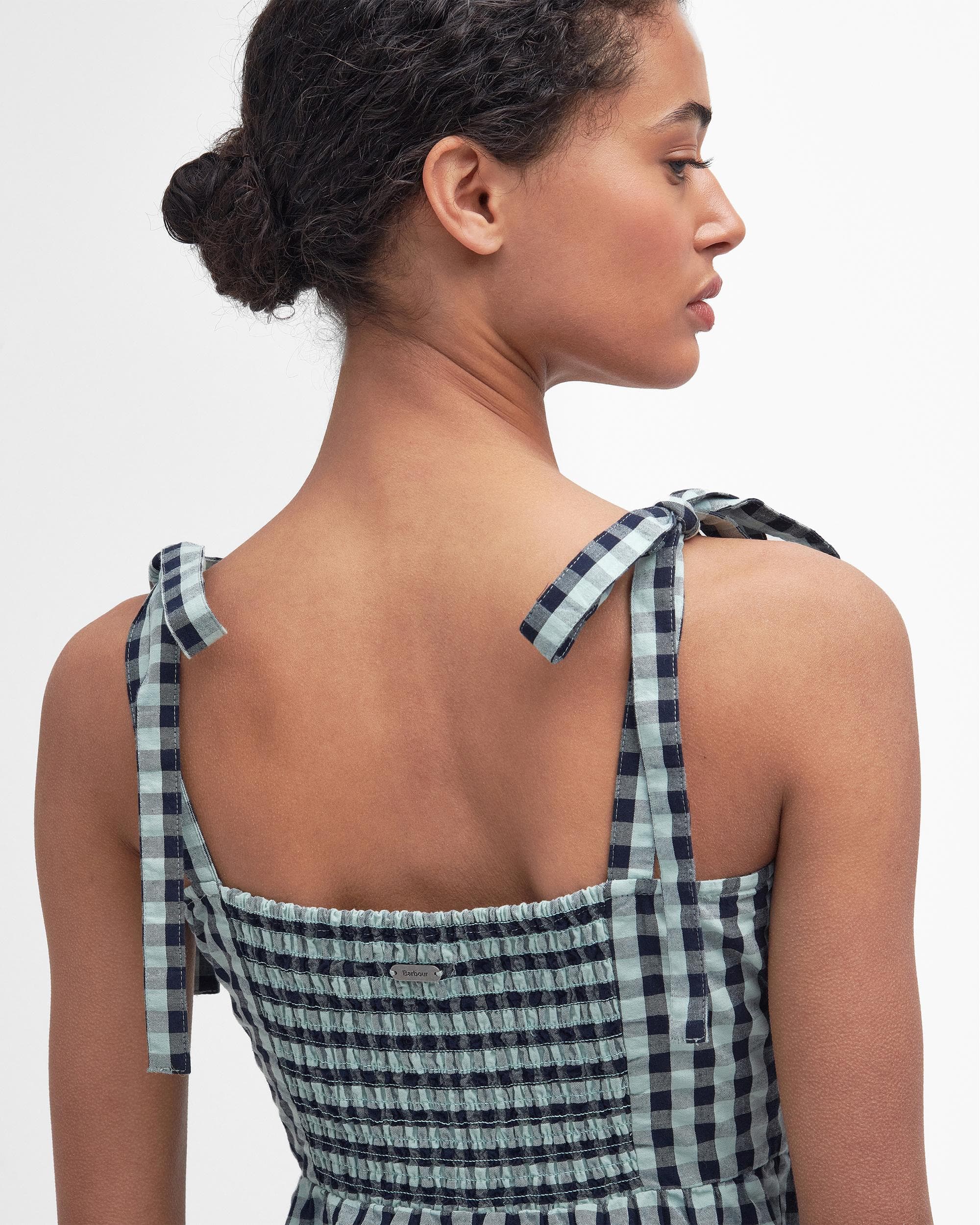 Barbour Abigail Womens Gingham Midi Dress - Image 5