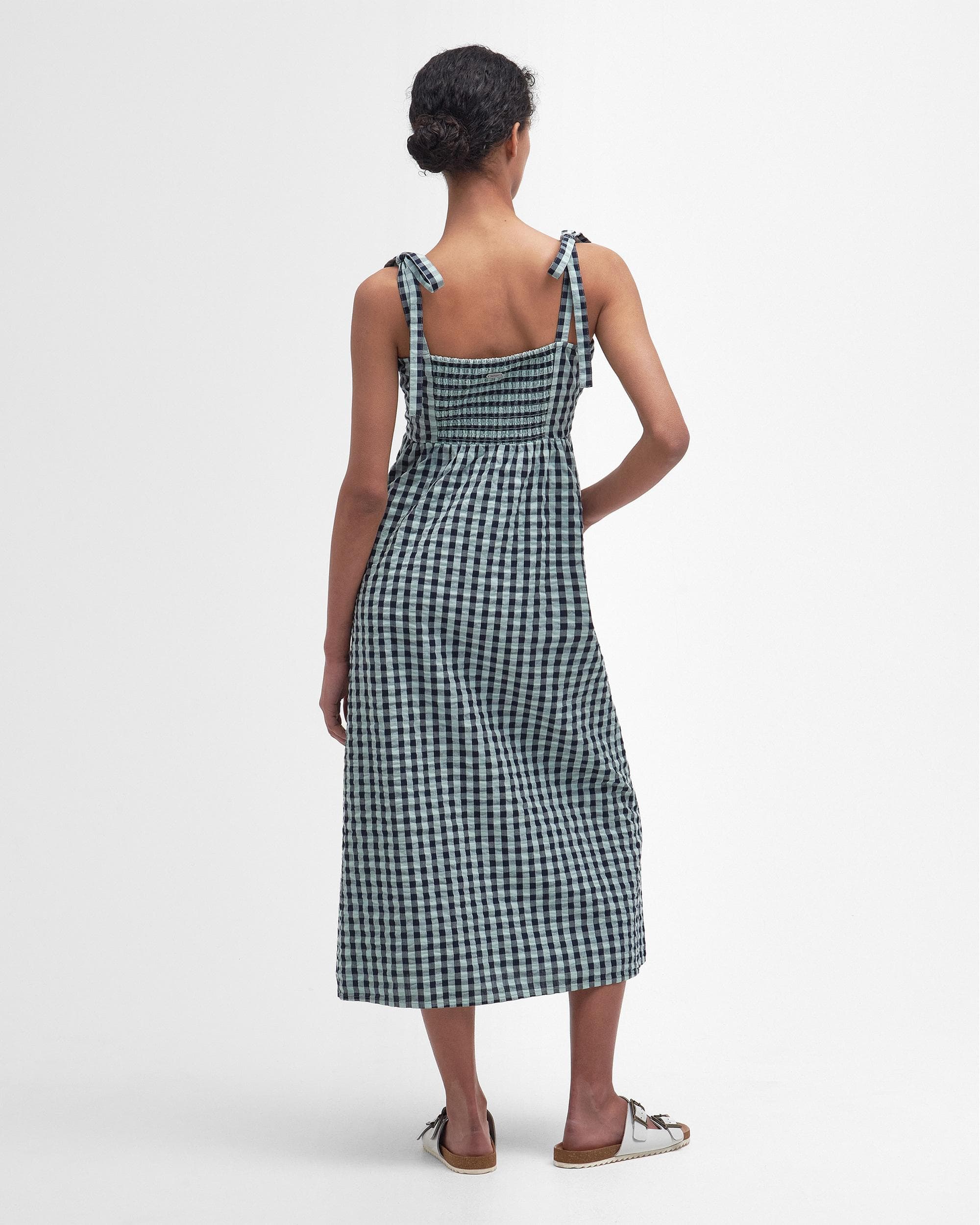 Barbour Abigail Womens Gingham Midi Dress - Image 7