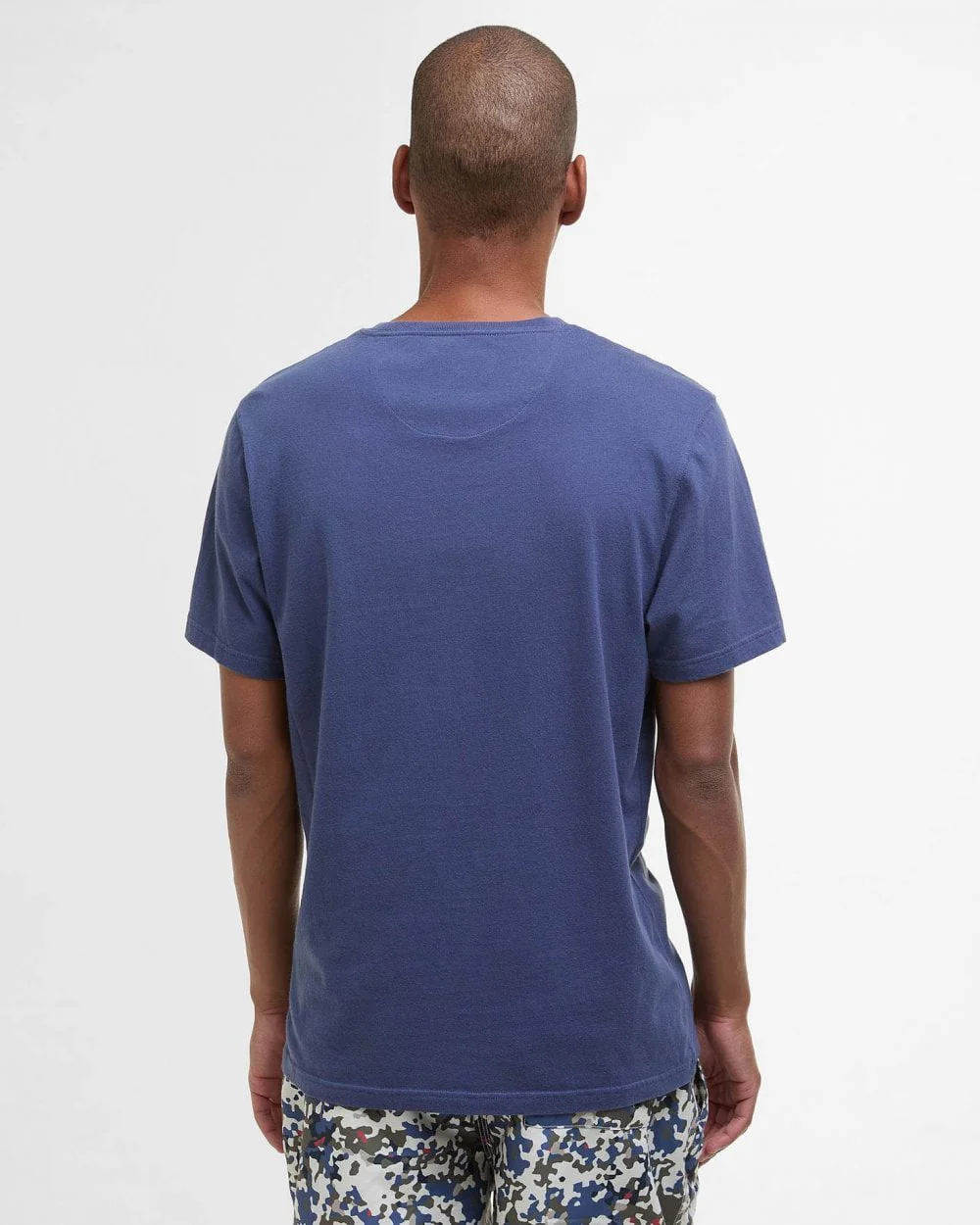 Barbour Aboyne Mens T-Shirt - Oceana/Bleached Pine Tartan - Image 5