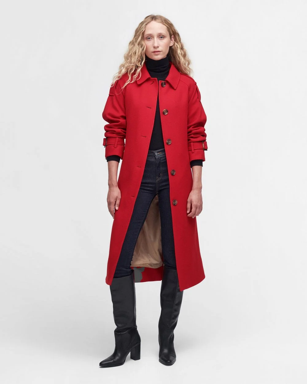 Barbour Alberta Womens Wool Trench Coat - Image 3