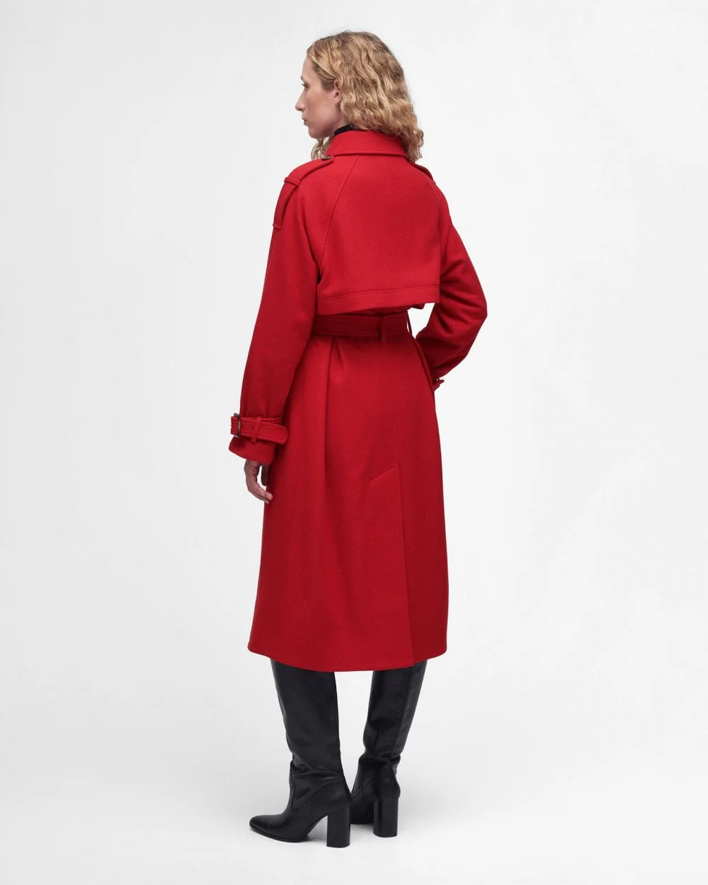 Barbour Alberta Womens Wool Trench Coat - Image 4