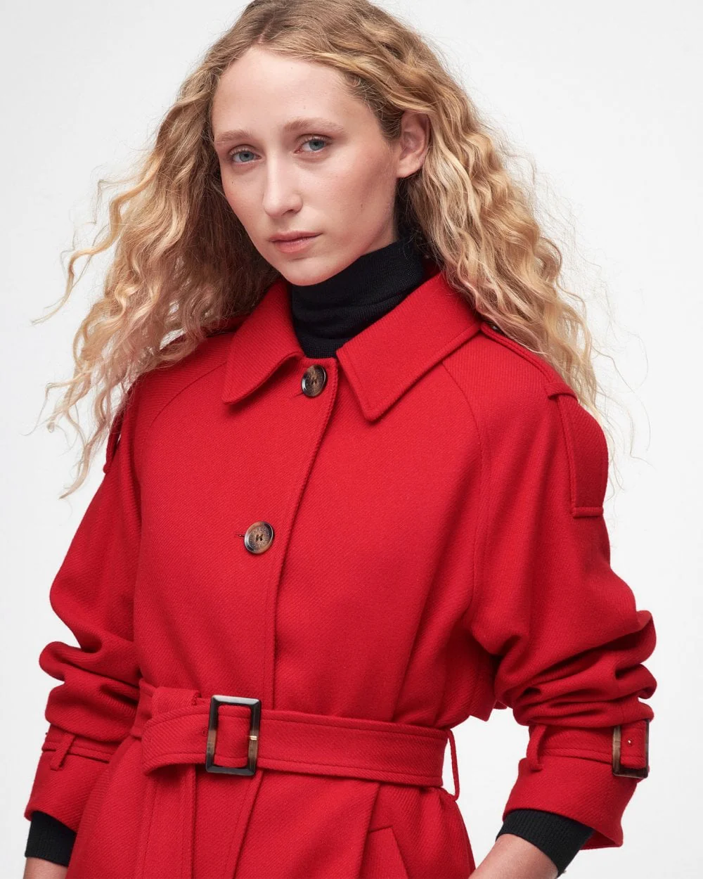 Barbour Alberta Womens Wool Trench Coat - Image 5