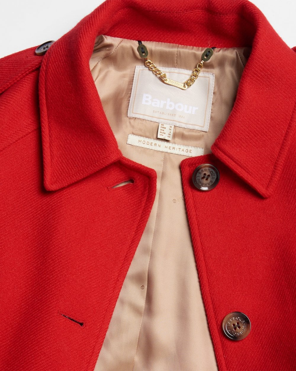 Barbour Alberta Womens Wool Trench Coat - Image 9