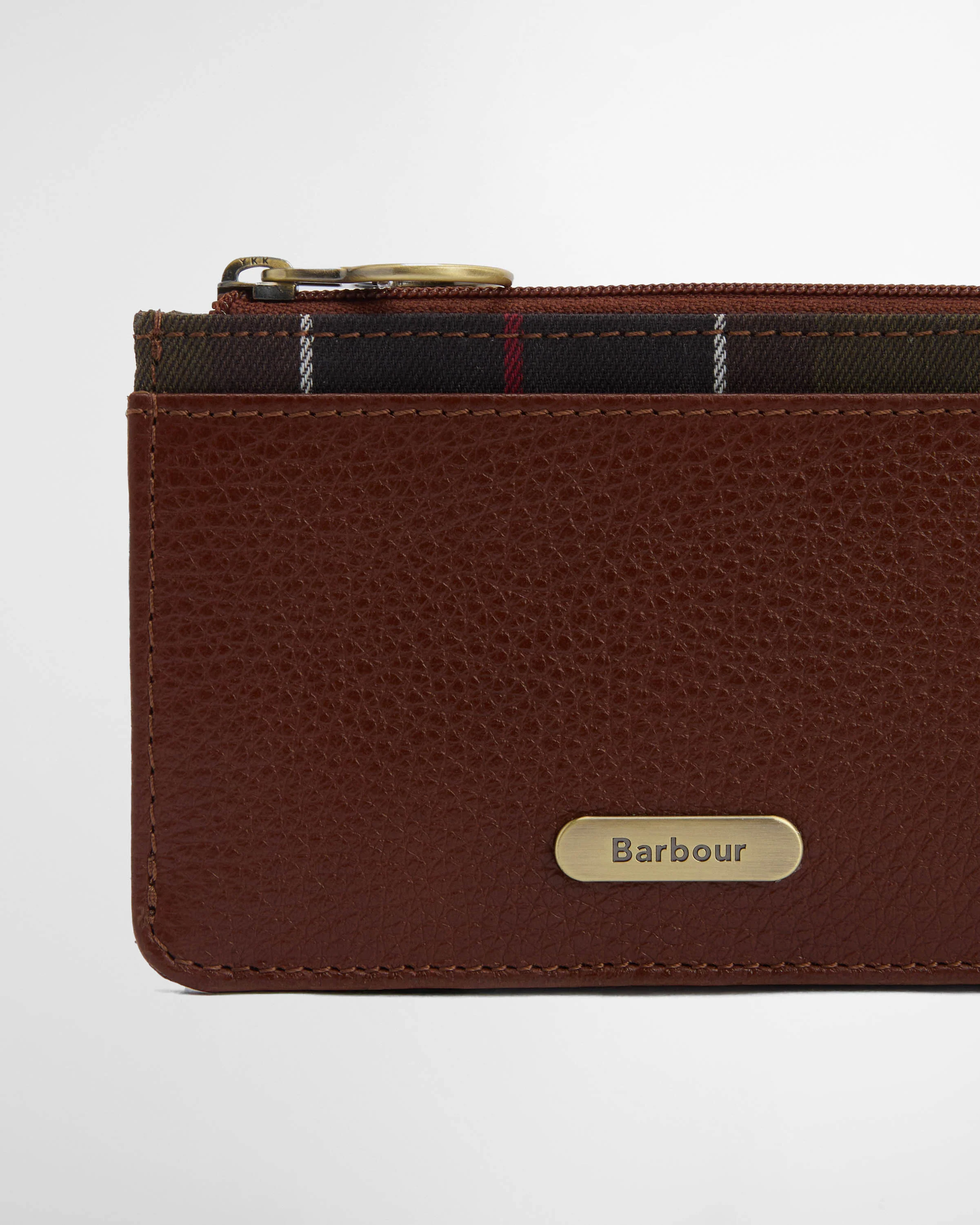 Barbour Alder Womens Leather Card Holder - Brown/Classic - Image 4
