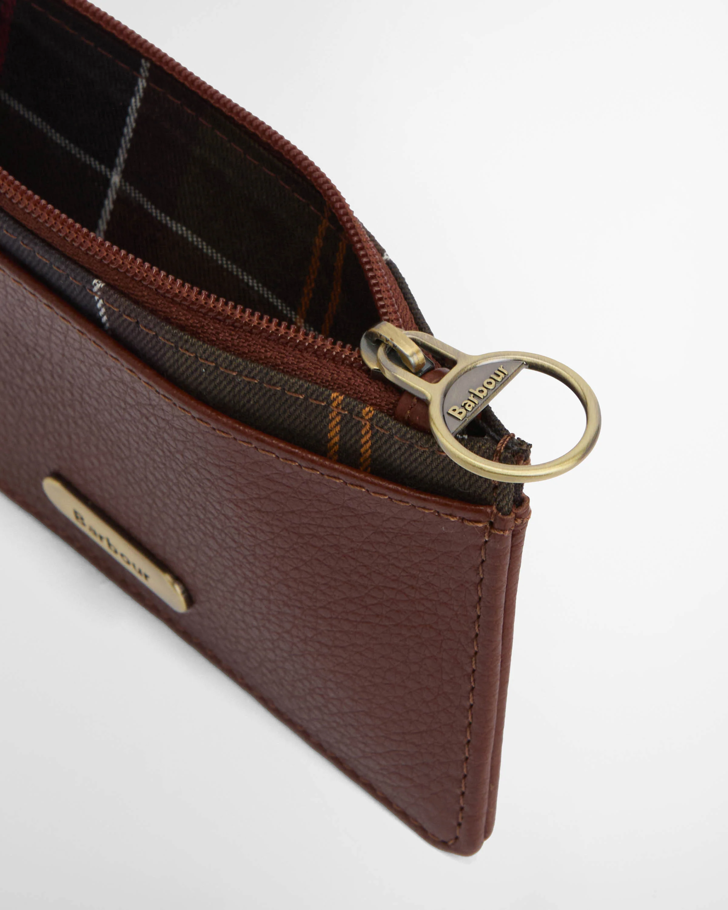 Barbour Alder Womens Leather Card Holder - Brown/Classic - Image 5