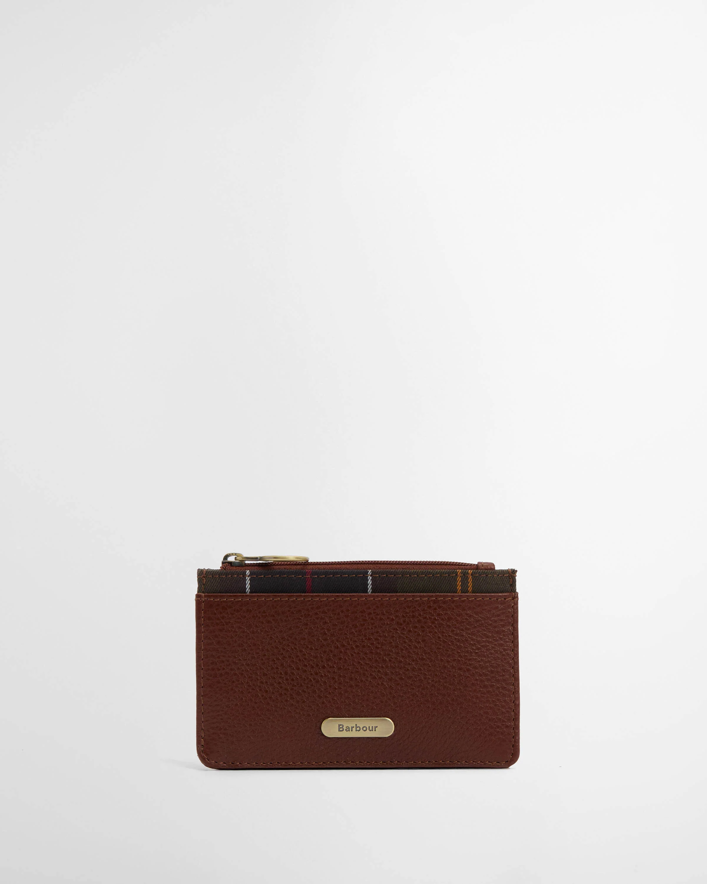 Barbour Alder Womens Leather Card Holder - Brown/Classic - Image 6