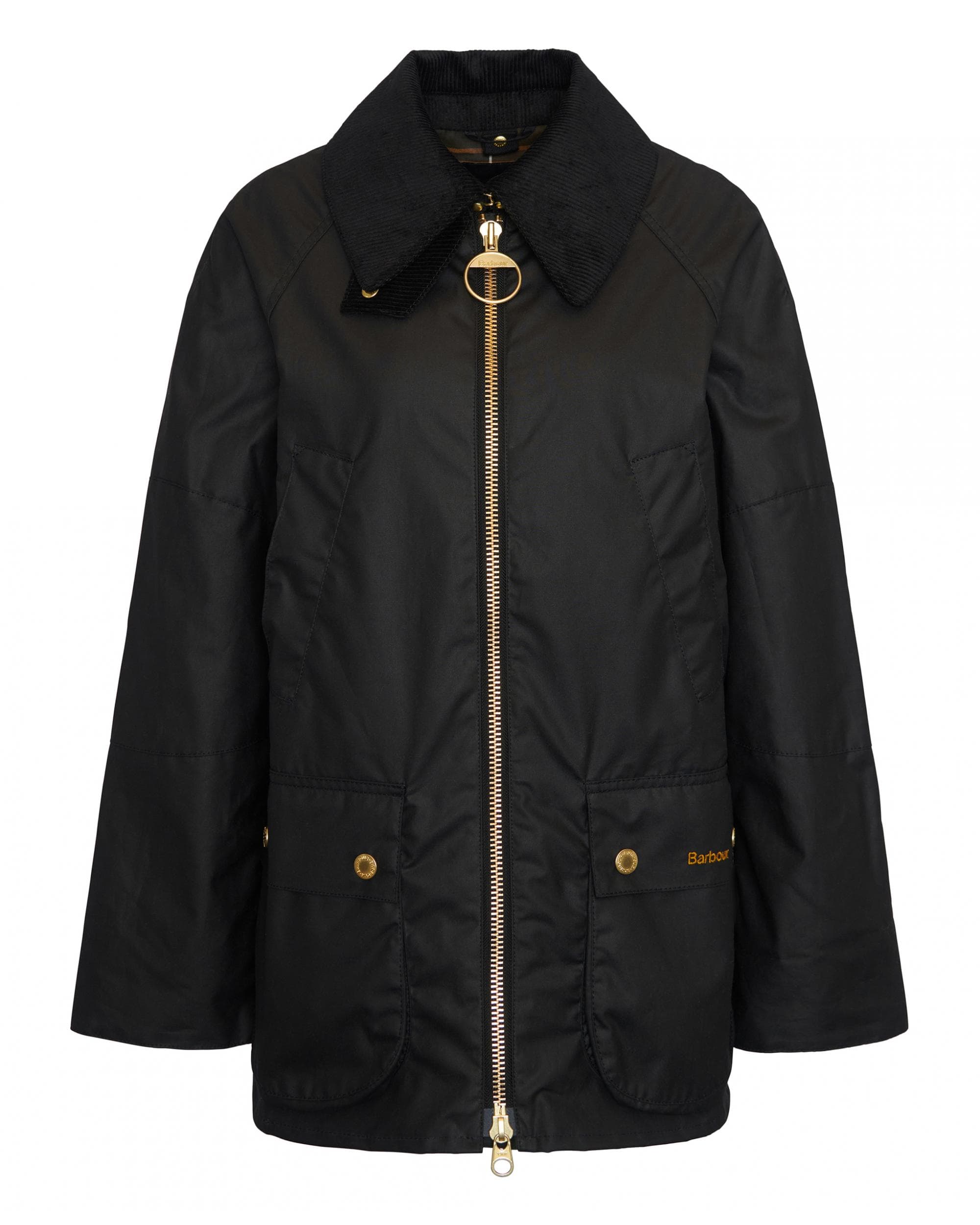 Barbour Allerston Womens Wax Jacket - Black/Classic - Image 10
