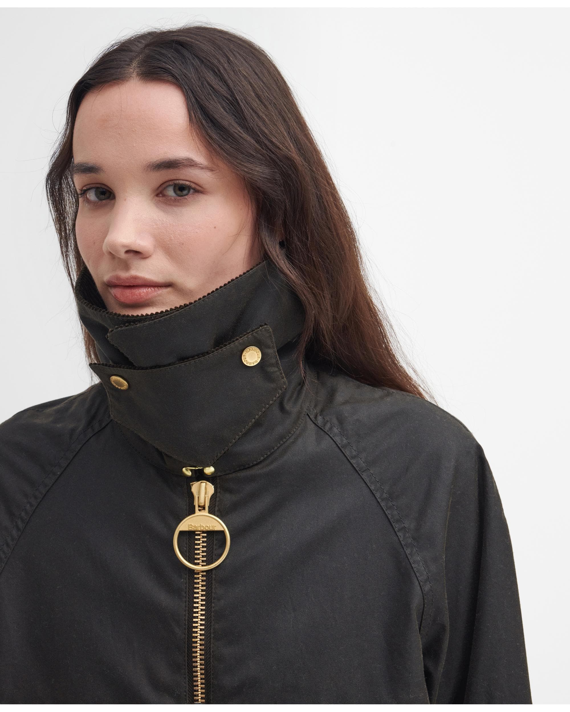 Barbour Allerston Womens Wax Jacket - Olive/Ancient - Image 3