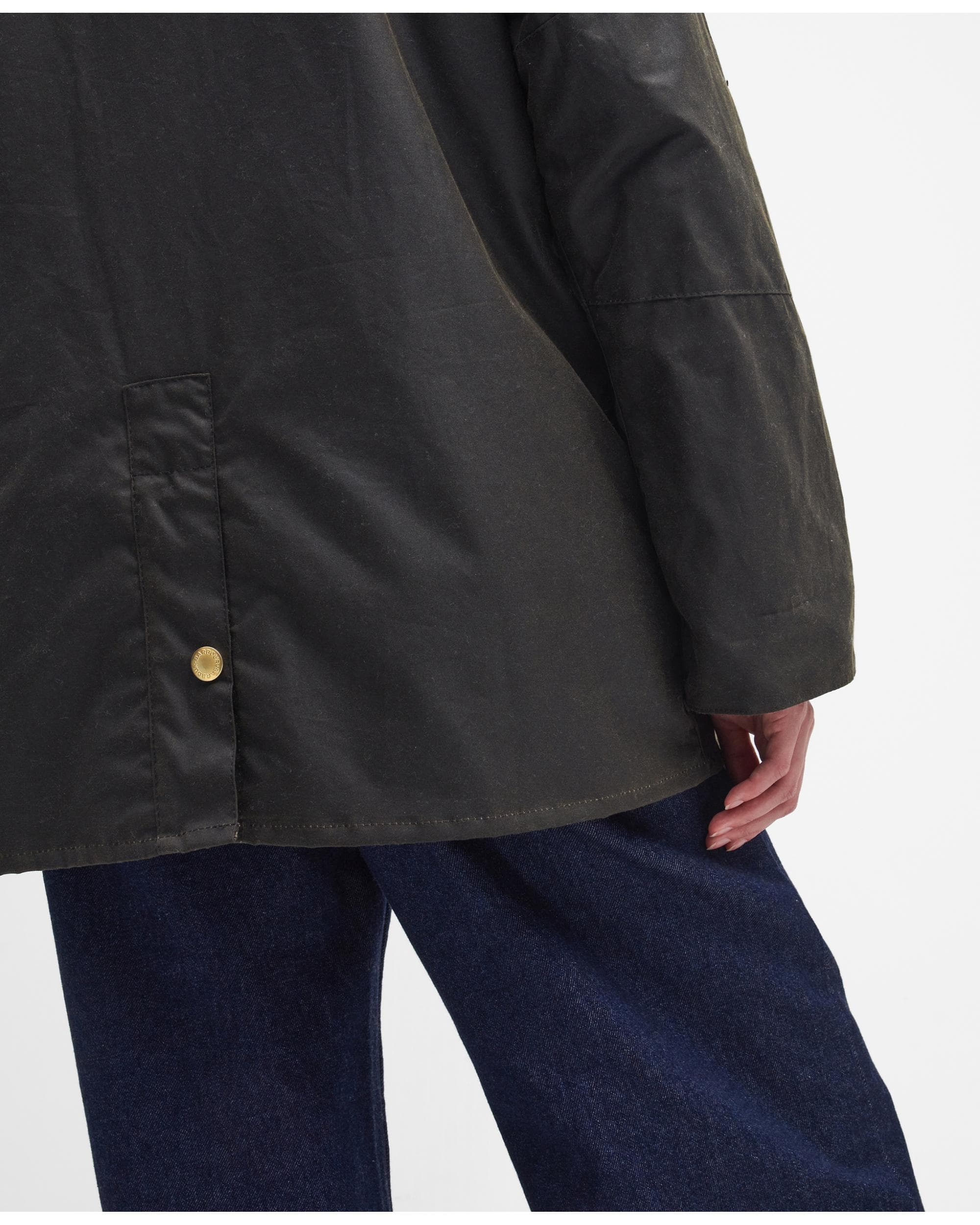 Barbour Allerston Womens Wax Jacket - Olive/Ancient - Image 4