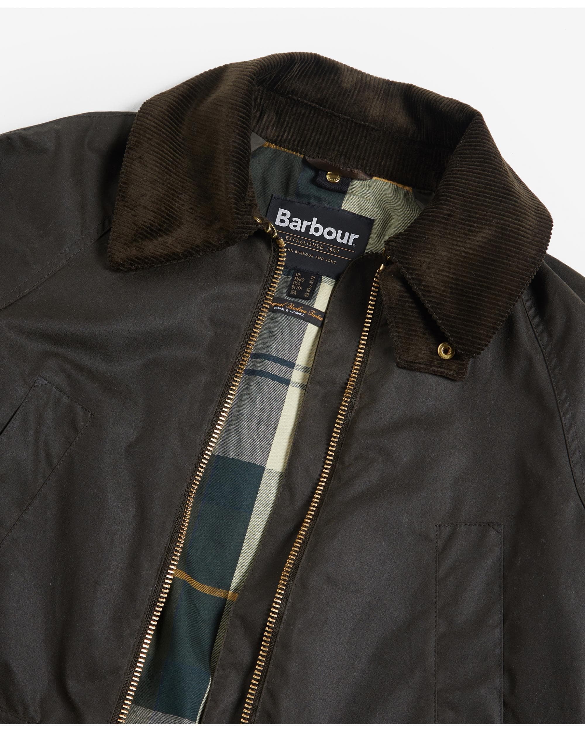 Barbour Allerston Womens Wax Jacket - Olive/Ancient - Image 7