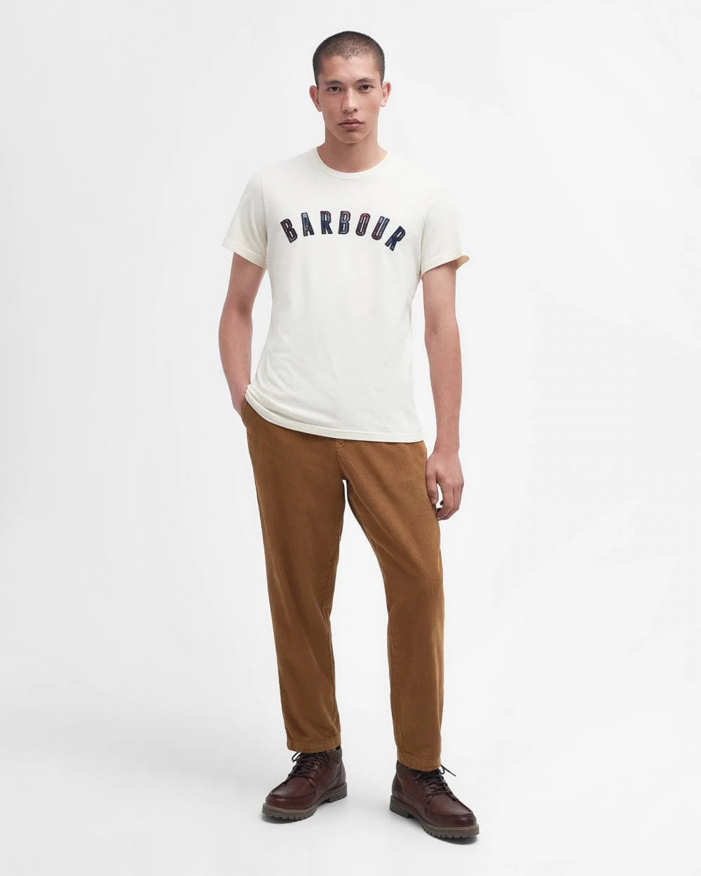 Barbour Ancroft Tartan Mens Tailored T-Shirt - Image 3