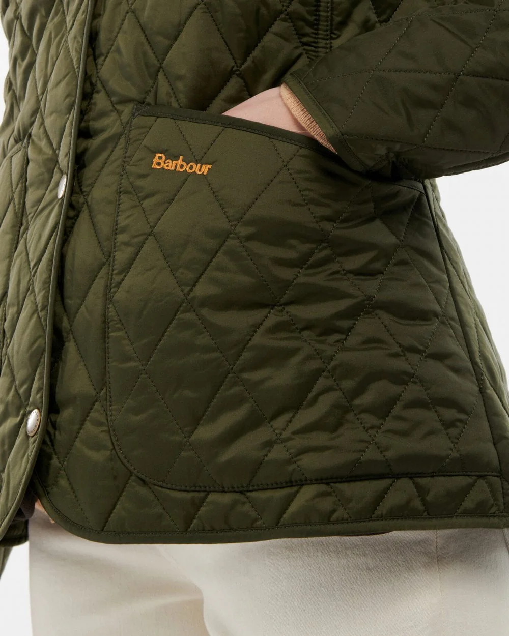 Barbour Annandale Quilted Womens Jacket - Olive - Image 3