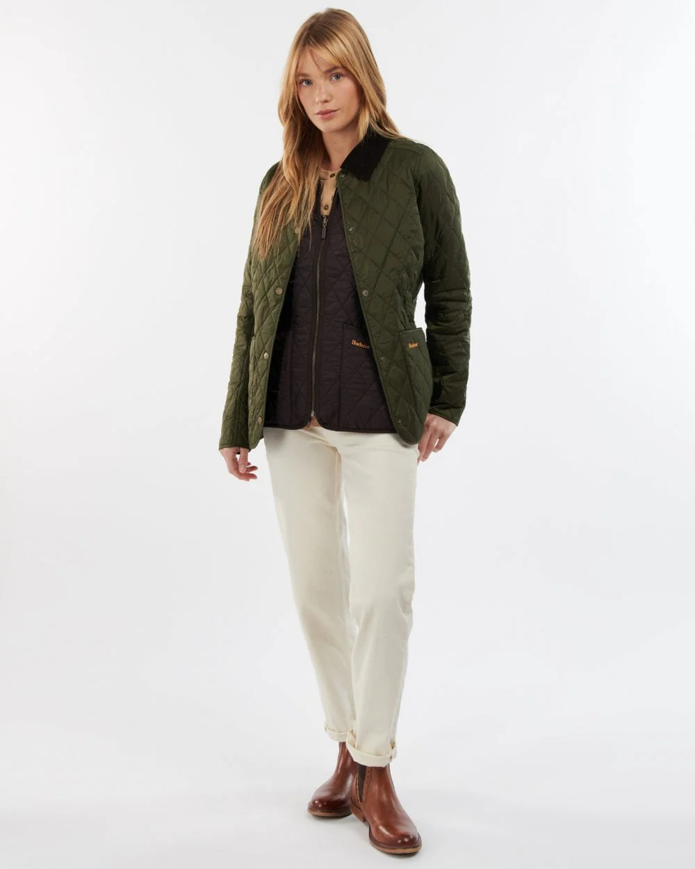 Barbour Annandale Quilted Womens Jacket - Olive - Image 4