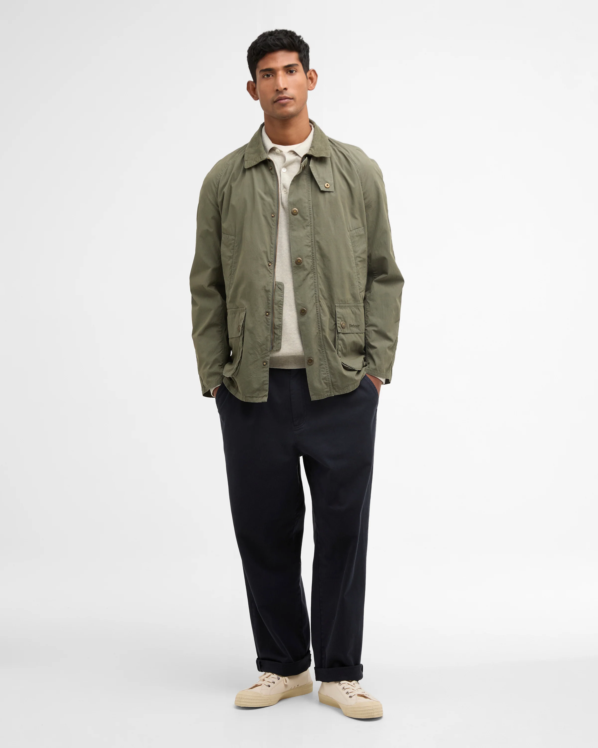 Barbour Ashby Mens Casual Jacket - Dusty Olive - Image 2