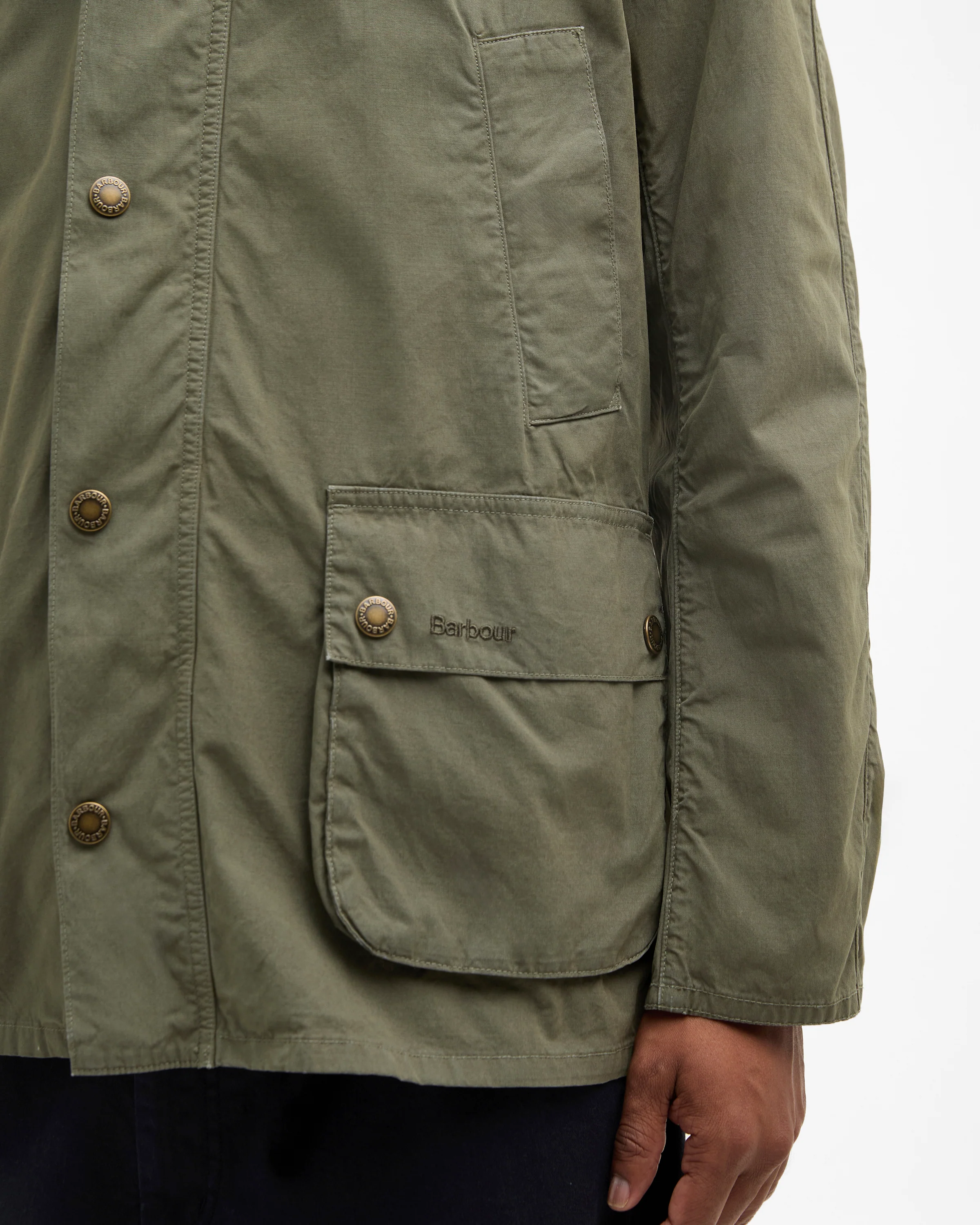 Barbour Ashby Mens Casual Jacket - Dusty Olive - Image 6