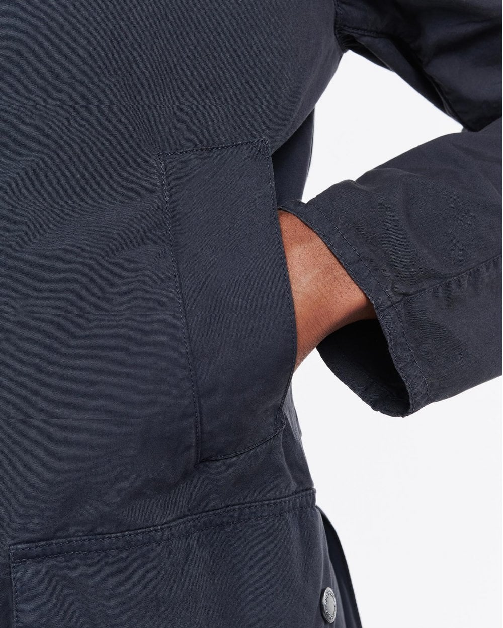Barbour Ashby Mens Casual Jacket - Navy - Image 3