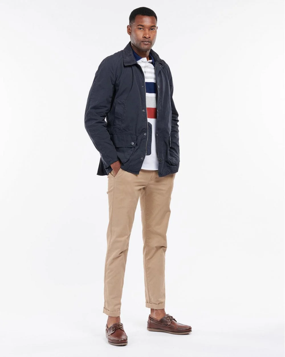 Barbour Ashby Mens Casual Jacket - Navy - Image 4