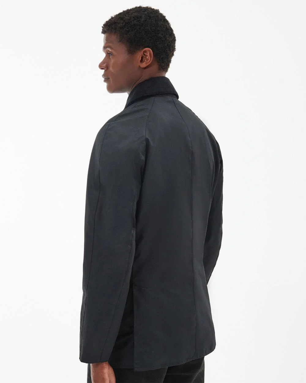 Barbour Ashby Mens Wax Jacket - Black/Classic - Image 5