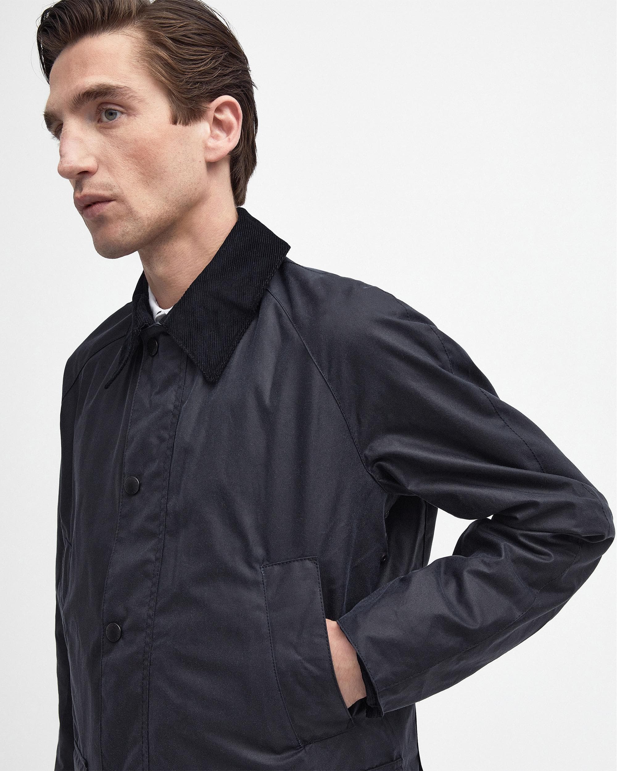 Barbour Ashby Mens Wax Jacket - Navy - Image 2