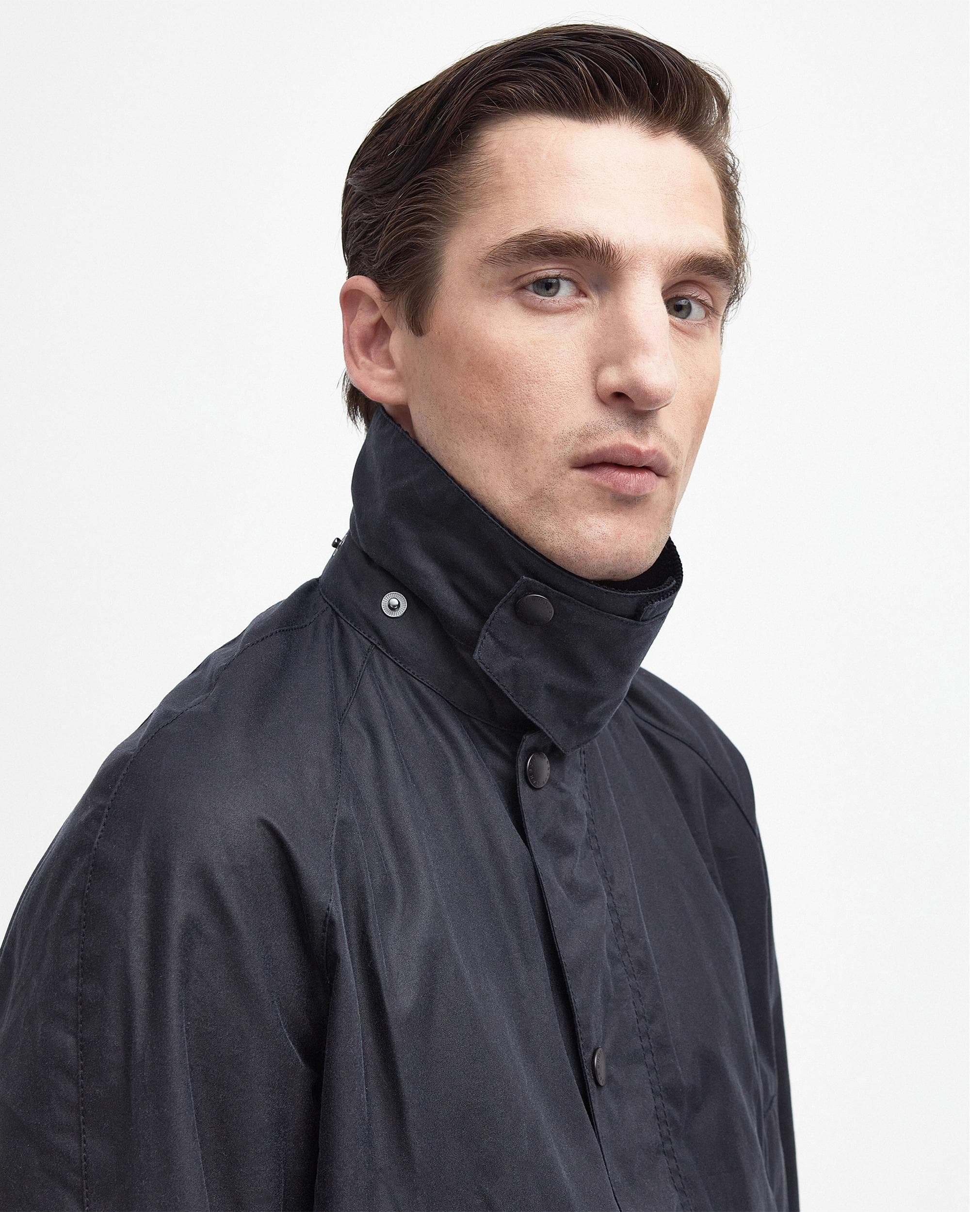 Barbour Ashby Mens Wax Jacket - Navy - Image 3