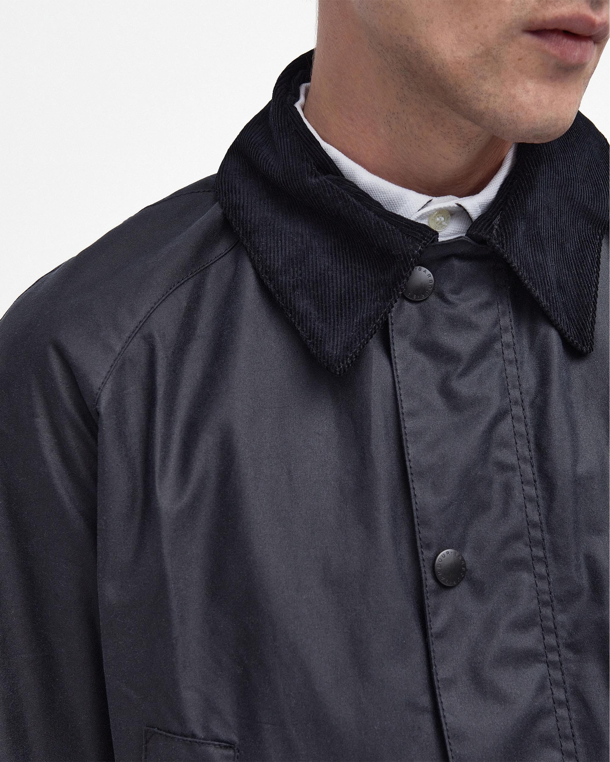 Barbour Ashby Mens Wax Jacket - Navy - Image 4