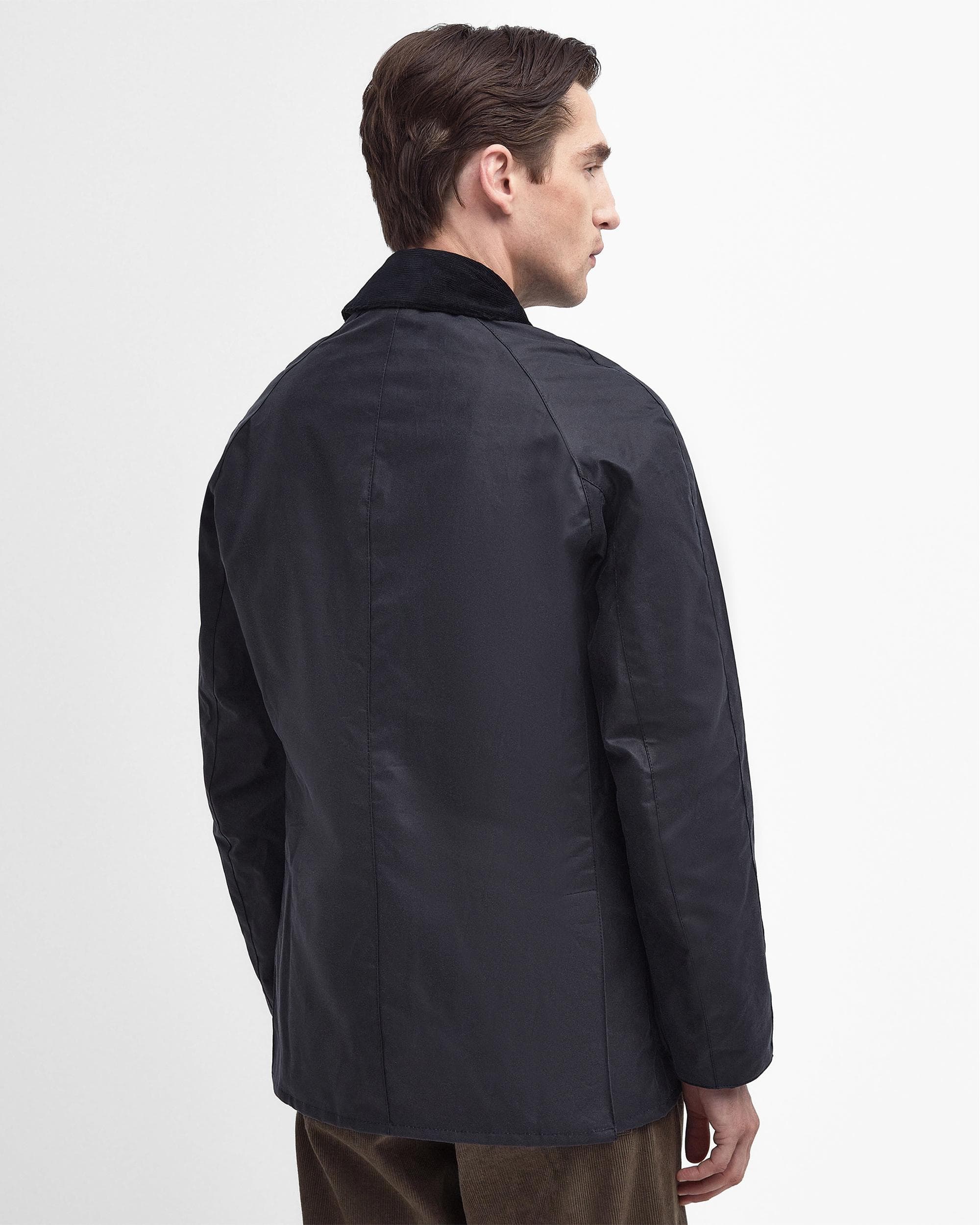 Barbour Ashby Mens Wax Jacket - Navy - Image 8