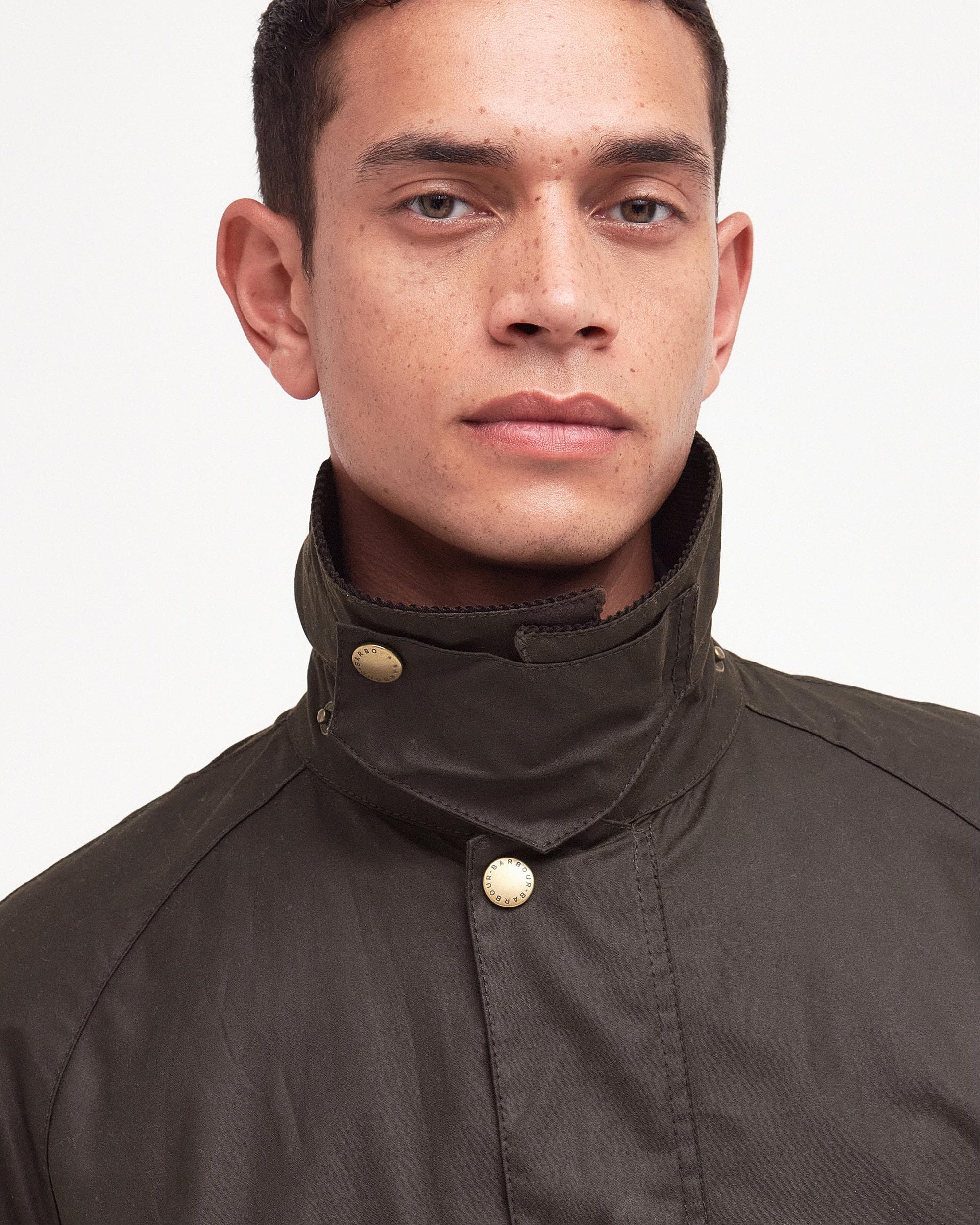 Barbour Ashby Mens Wax Jacket - Olive - Image 3