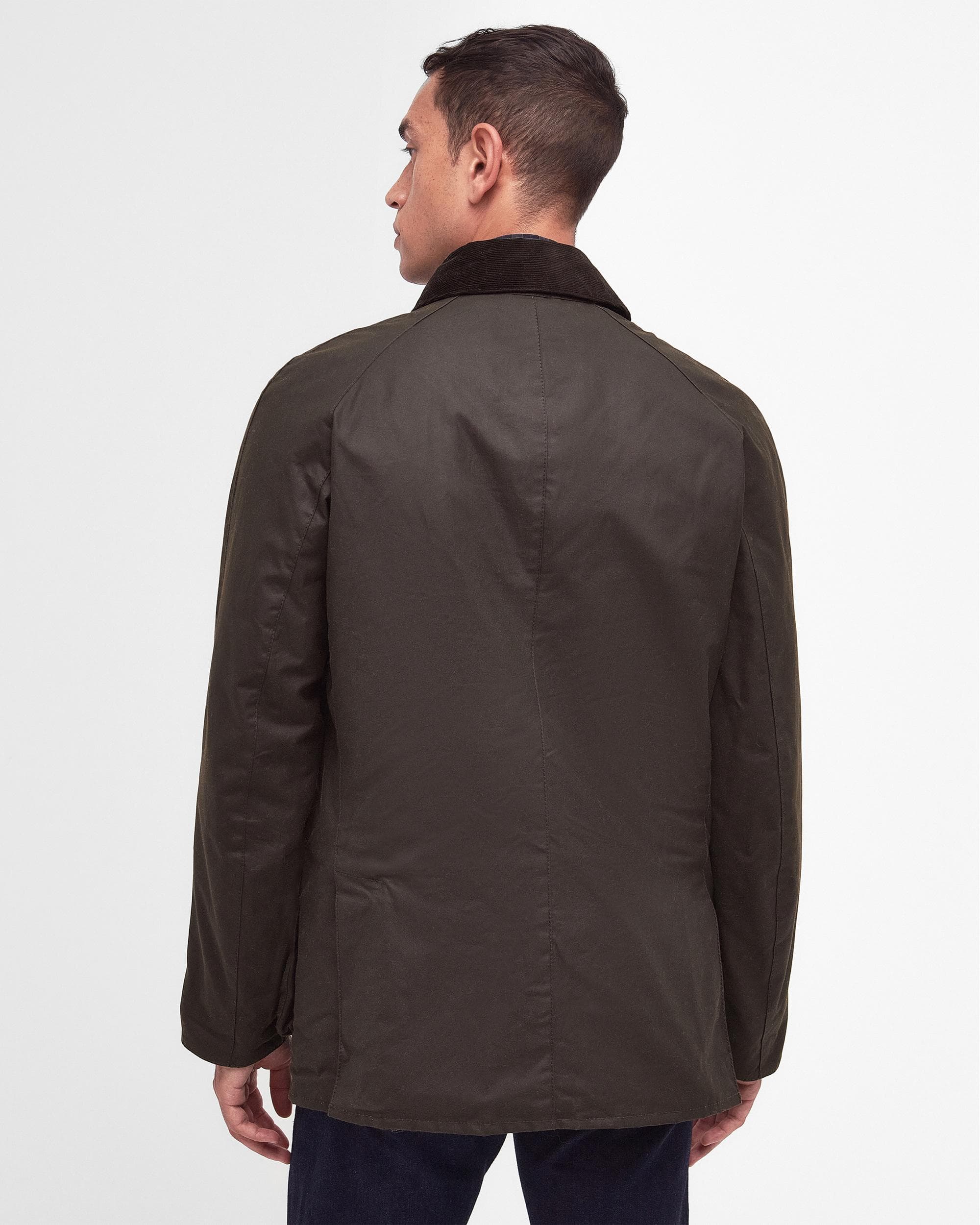 Barbour Ashby Mens Wax Jacket - Olive - Image 5