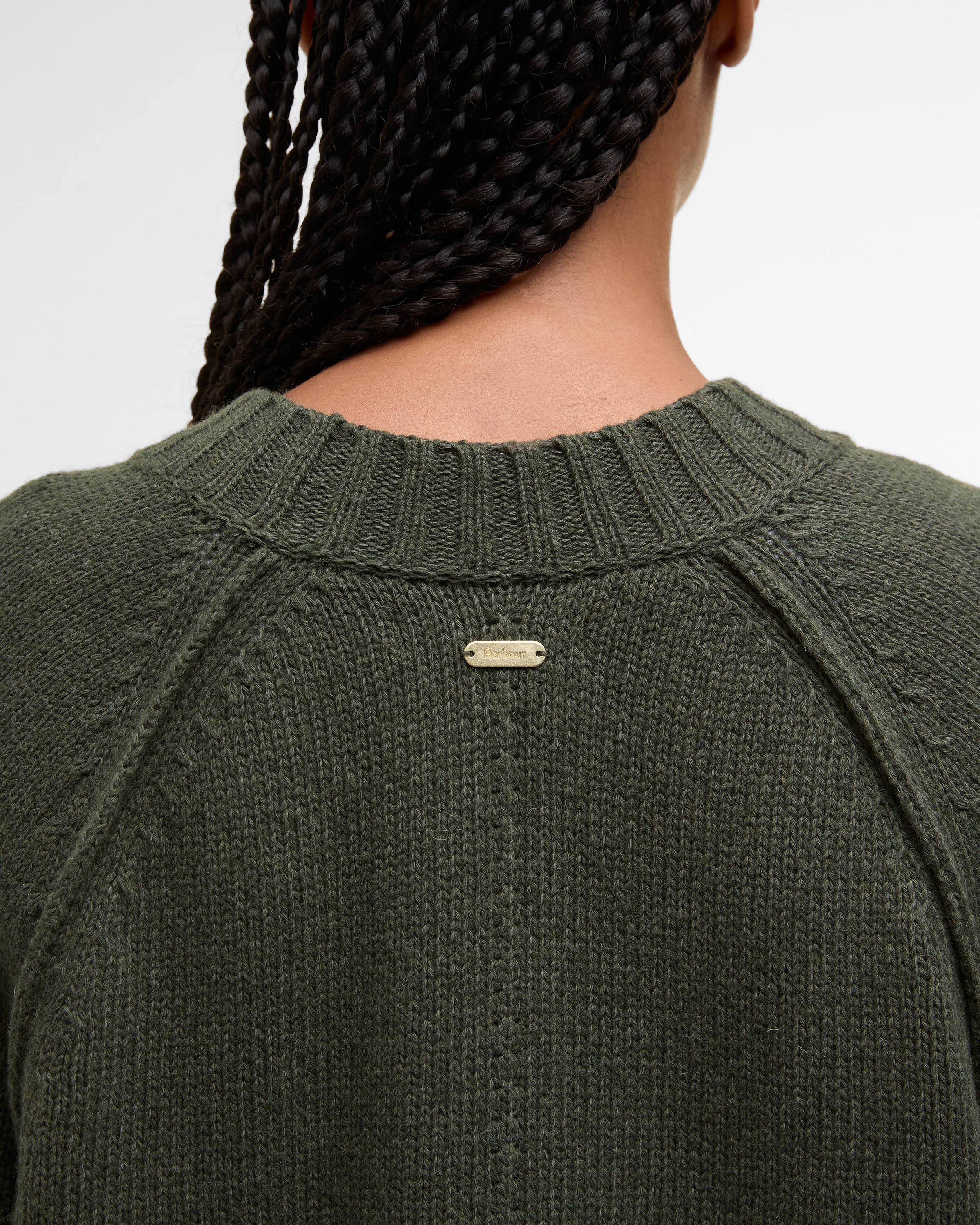 Barbour Ashdon Womens Knitted Jumper - Sage - Image 4