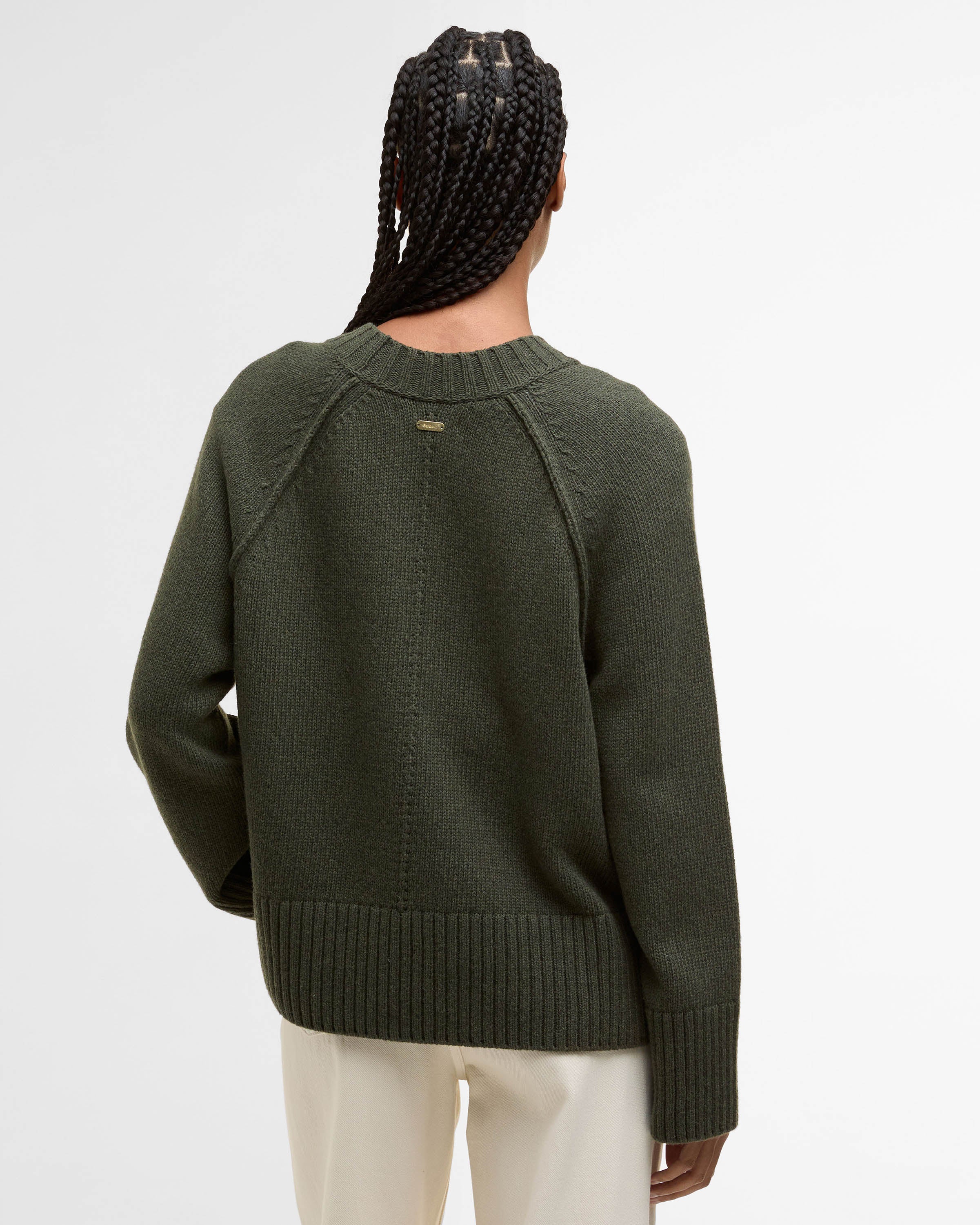 Barbour Ashdon Womens Knitted Jumper - Sage - Image 5