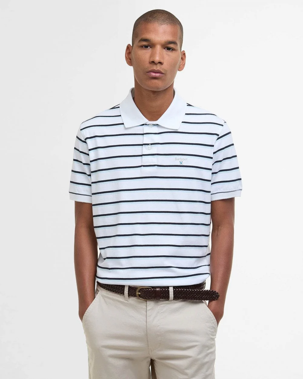 Barbour Ashill Striped Mens Polo Shirt - Image 3