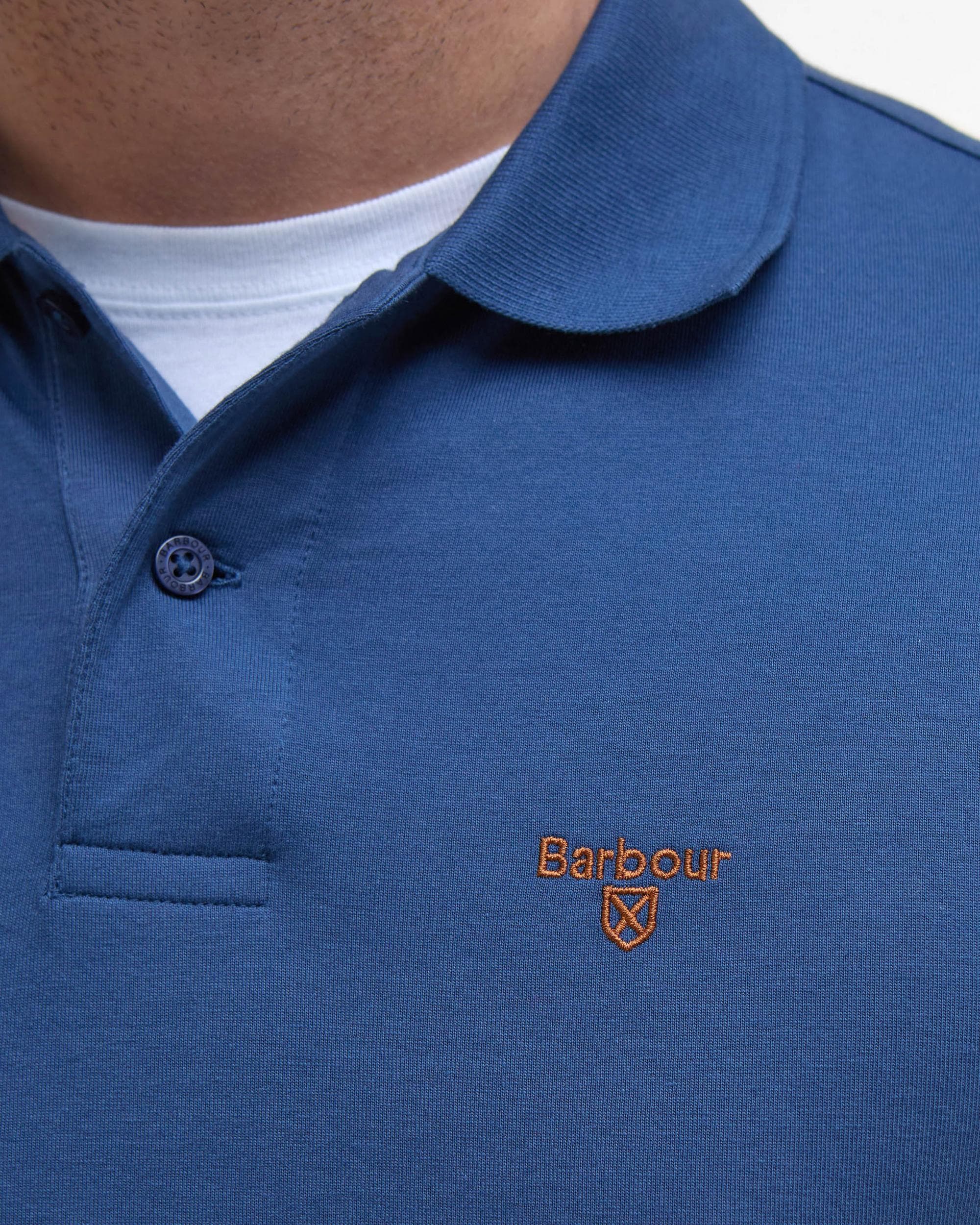 Barbour Austwick Mens Polo Shirt - Dark Denim - Image 4