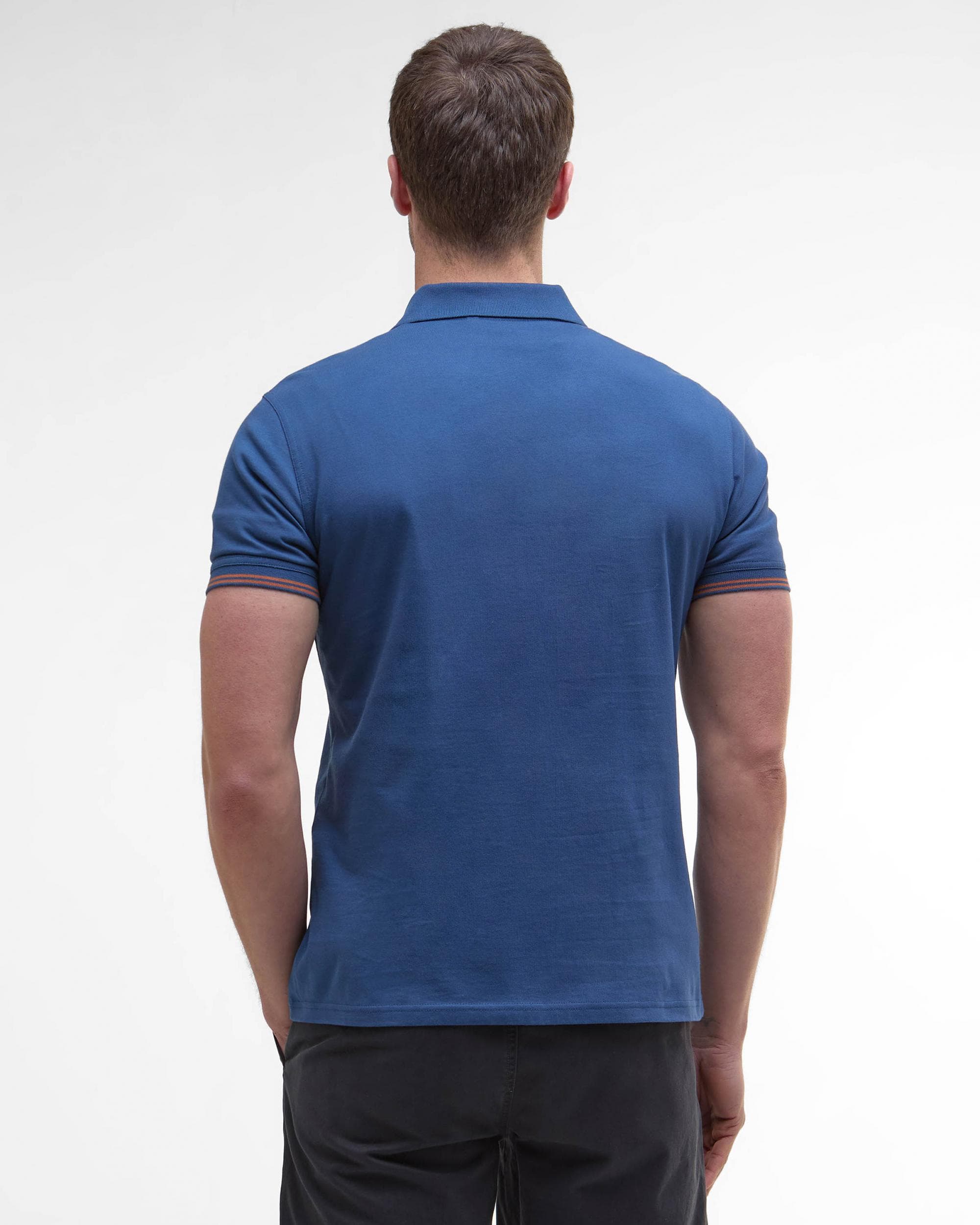 Barbour Austwick Mens Polo Shirt - Dark Denim - Image 5