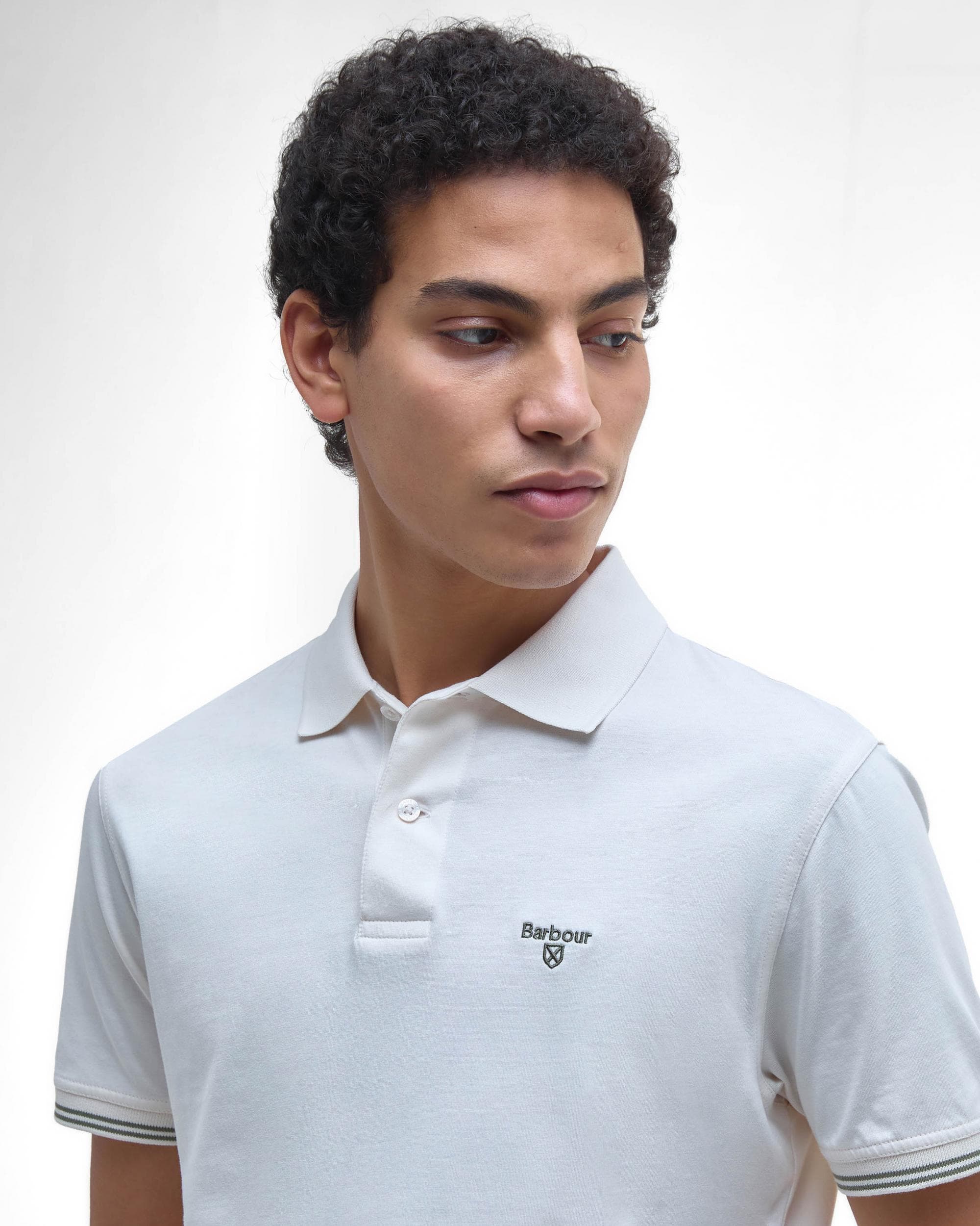 Barbour Austwick Mens Polo Shirt - Whisper White - Image 4